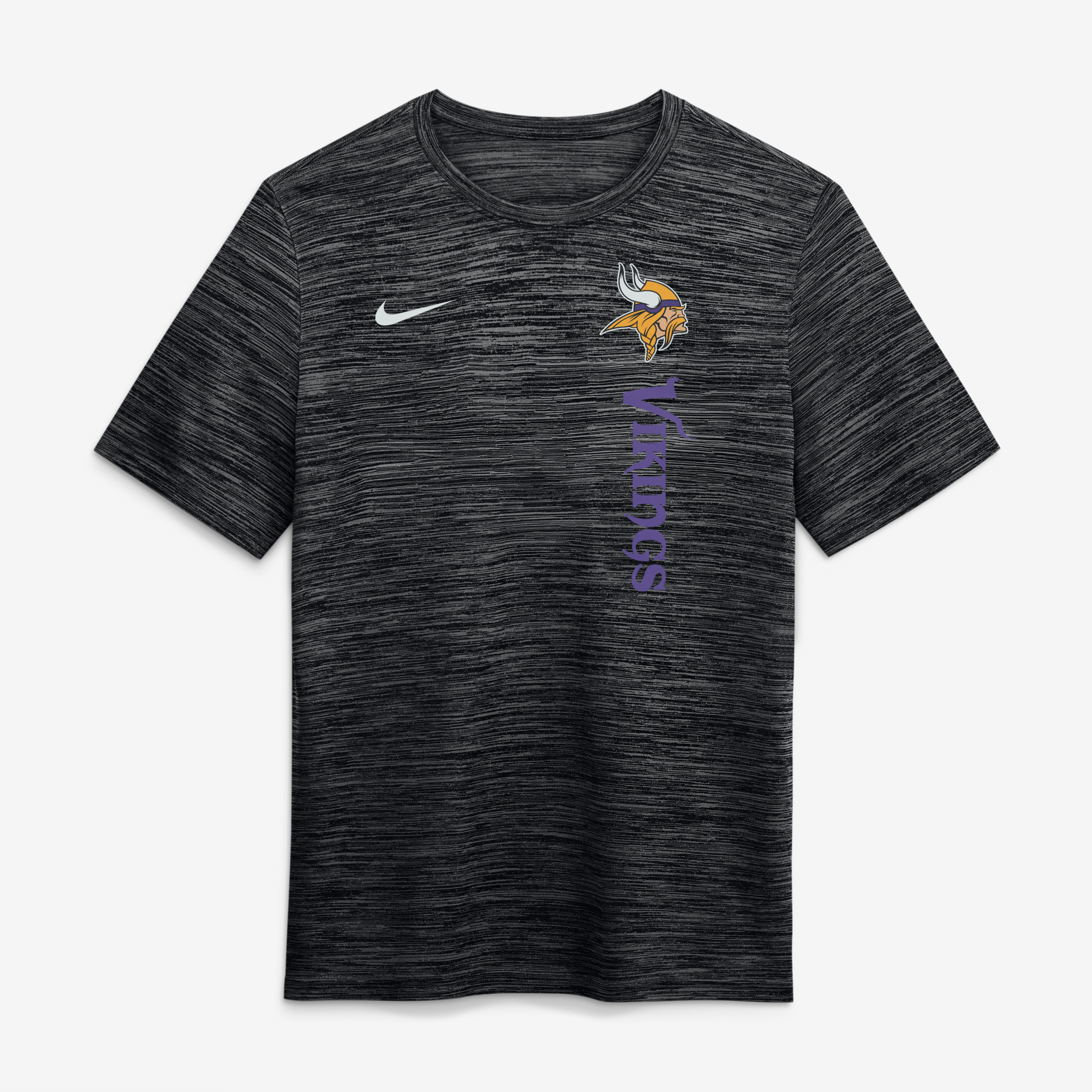 T-shirt Nike Velocity Dri-FIT noir pour homme Minnesota Vikings