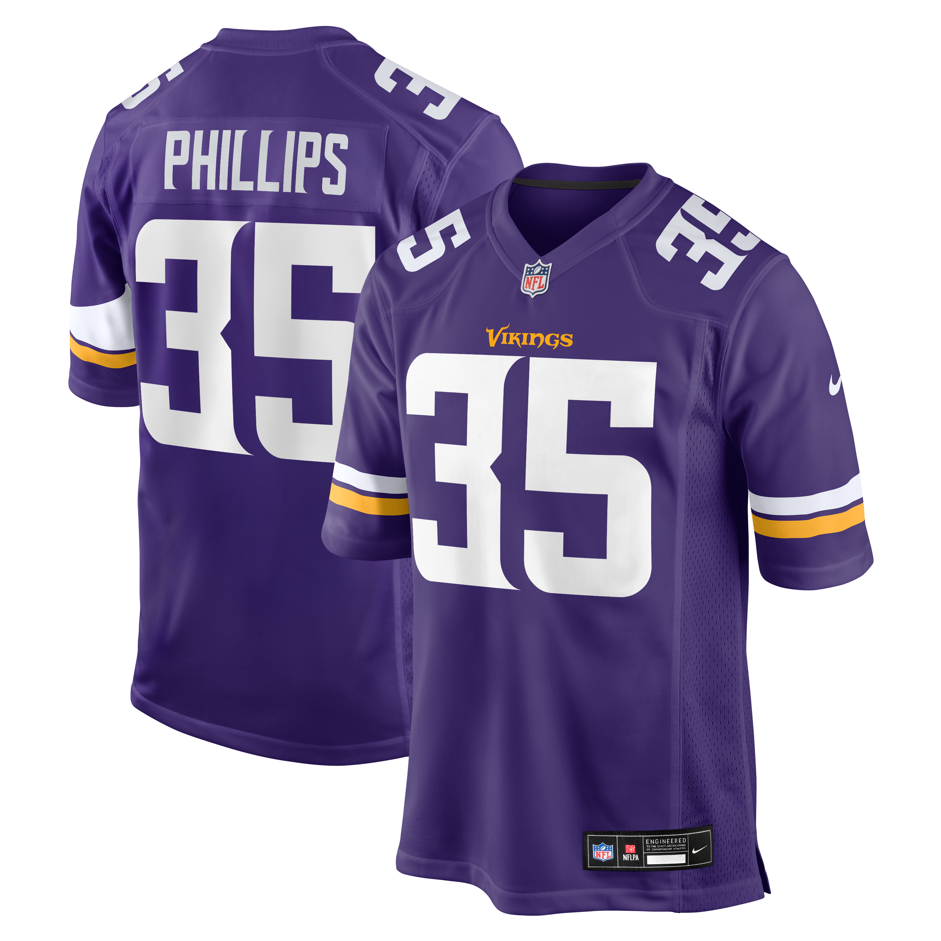 Men's Nike Bryce Phillips Purple Minnesota Vikings Team Game Jersey