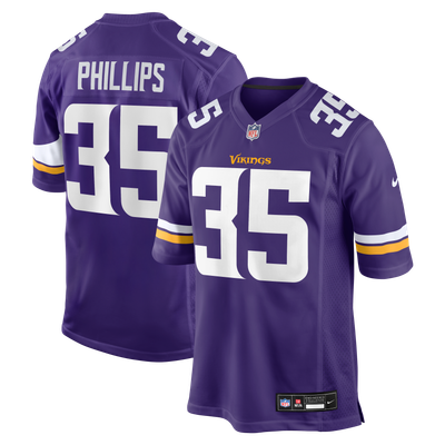 Bryce Phillips Minnesota Vikings Nike Team Game Jersey - Purple