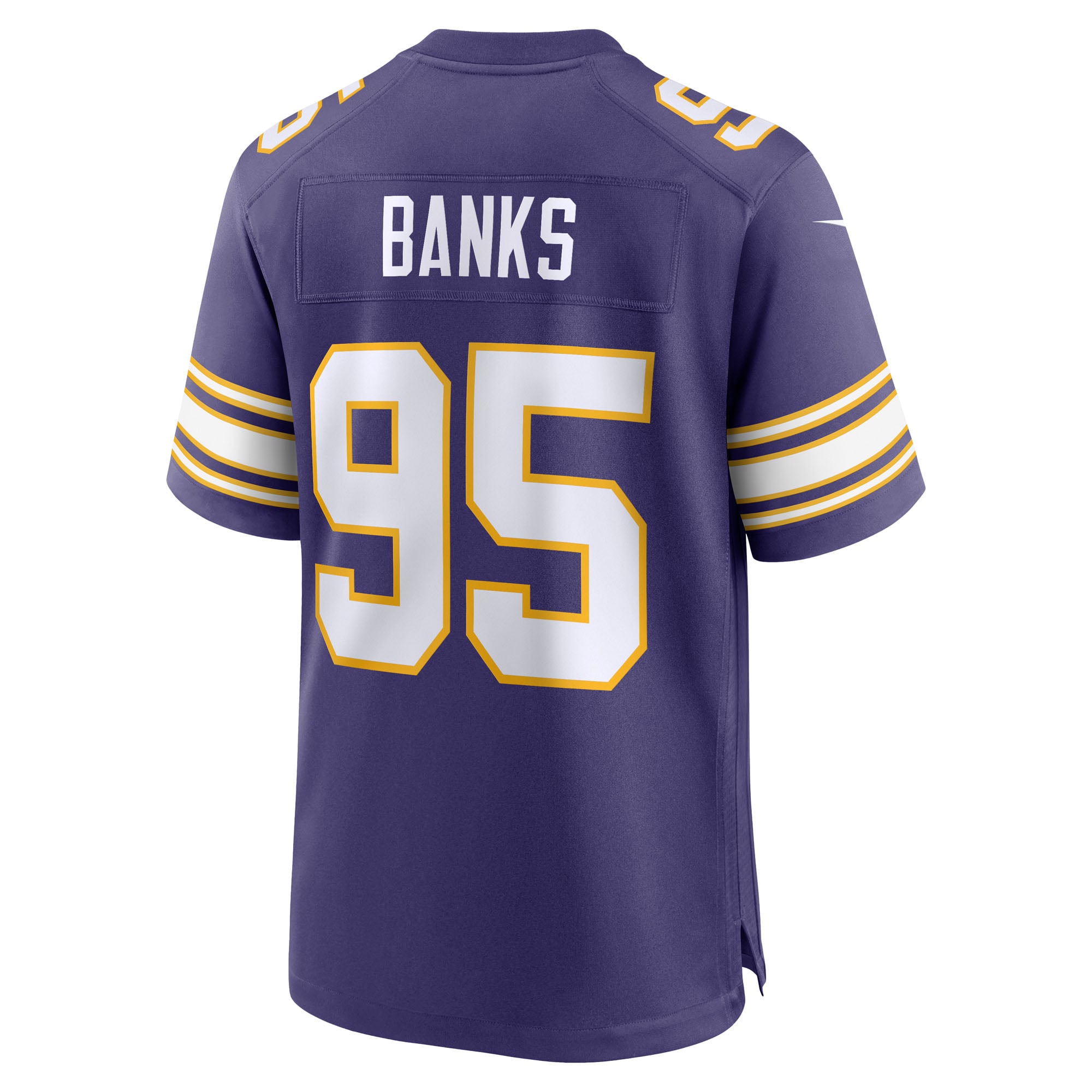 Maillot de match classique alternatif violet Nike Caleb Banks Minnesota Vikings pour homme