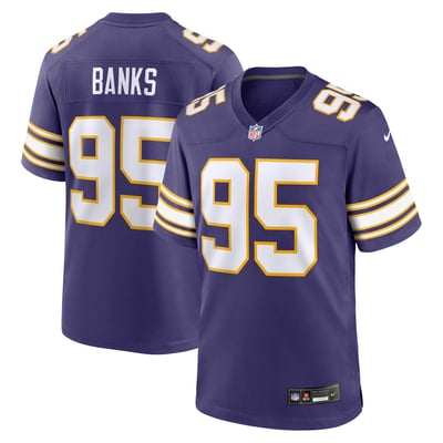 Caleb Banks Minnesota Vikings Nike Alternate Classic Game Jersey - Purple