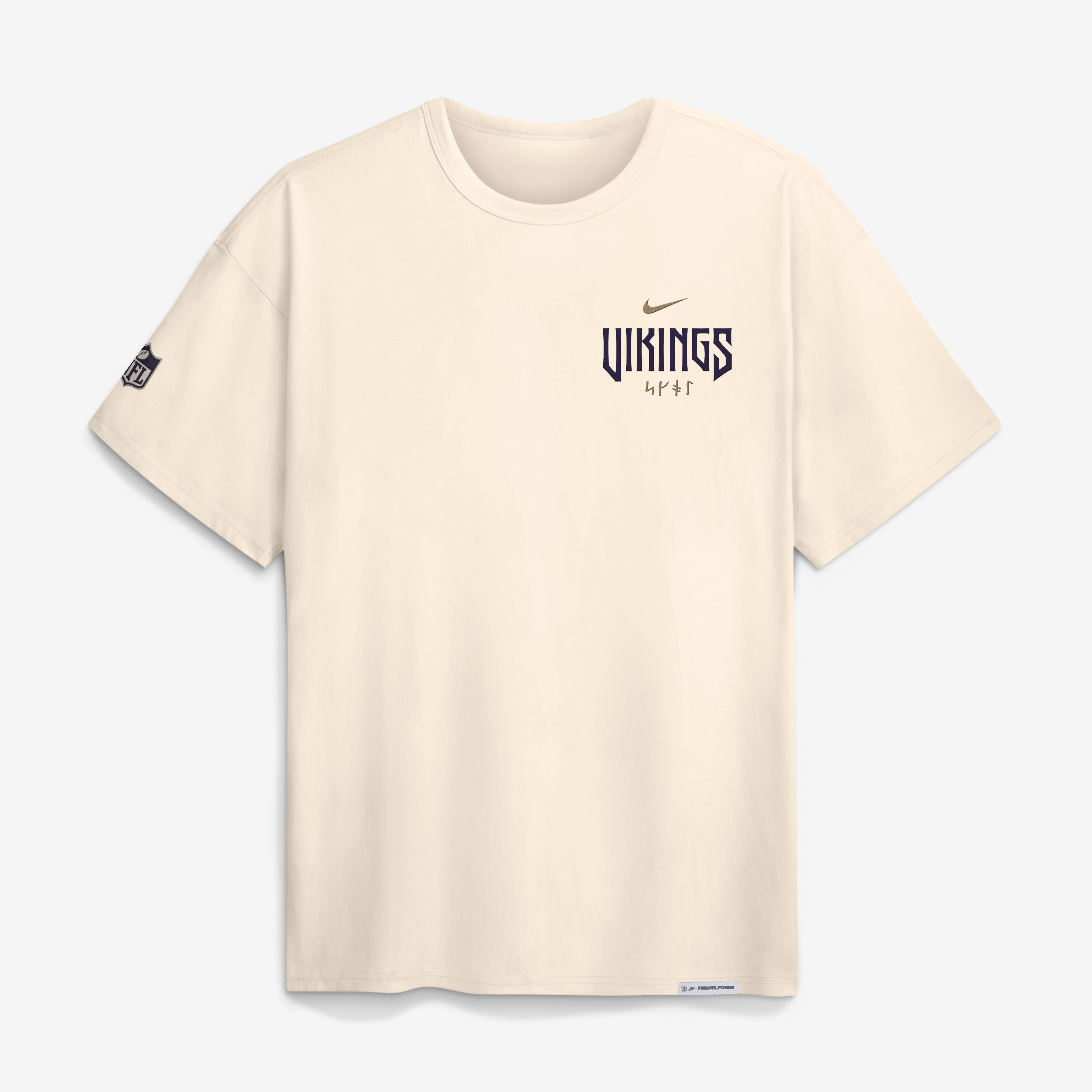T-shirt Nike Max90 crème Minnesota Vikings Collection 2026 Rivalries pour homme