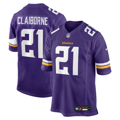 Demond Claiborne Minnesota Vikings Nike Team Game Jersey - Purple