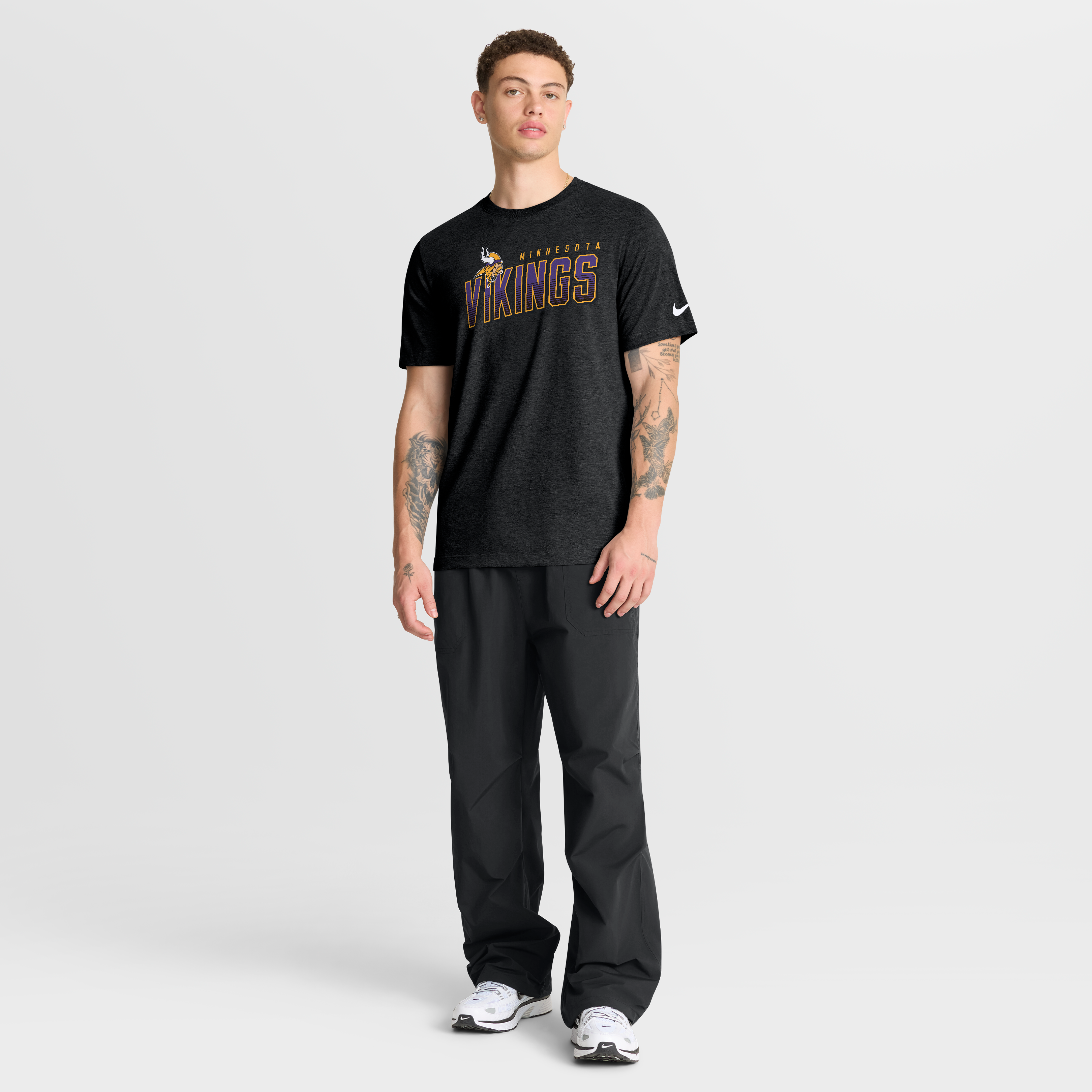 Men's Nike Heather Black Minnesota Vikings Believe The Game Tri-Blend T-Shirt