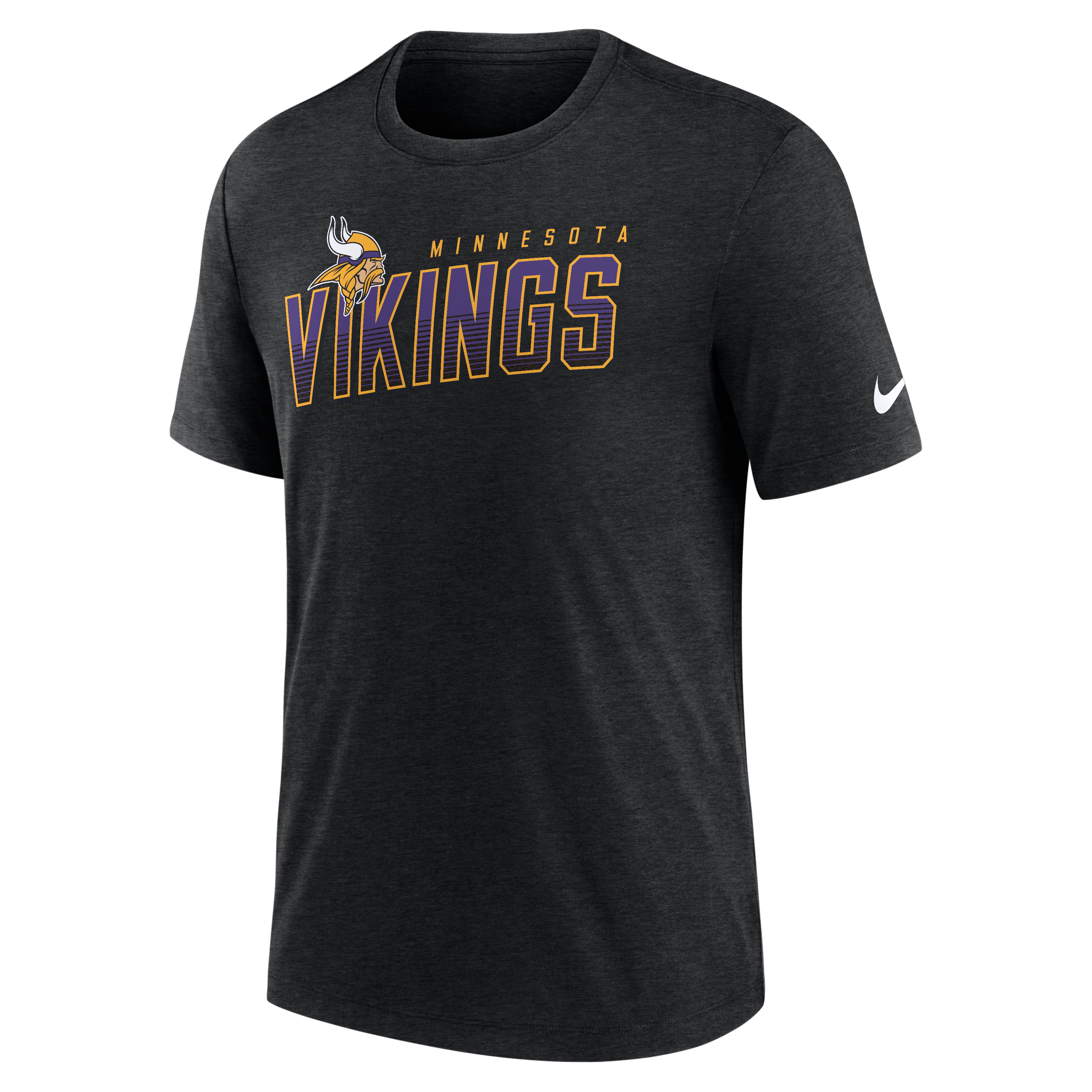 Men's Nike Heather Black Minnesota Vikings Believe The Game Tri-Blend T-Shirt