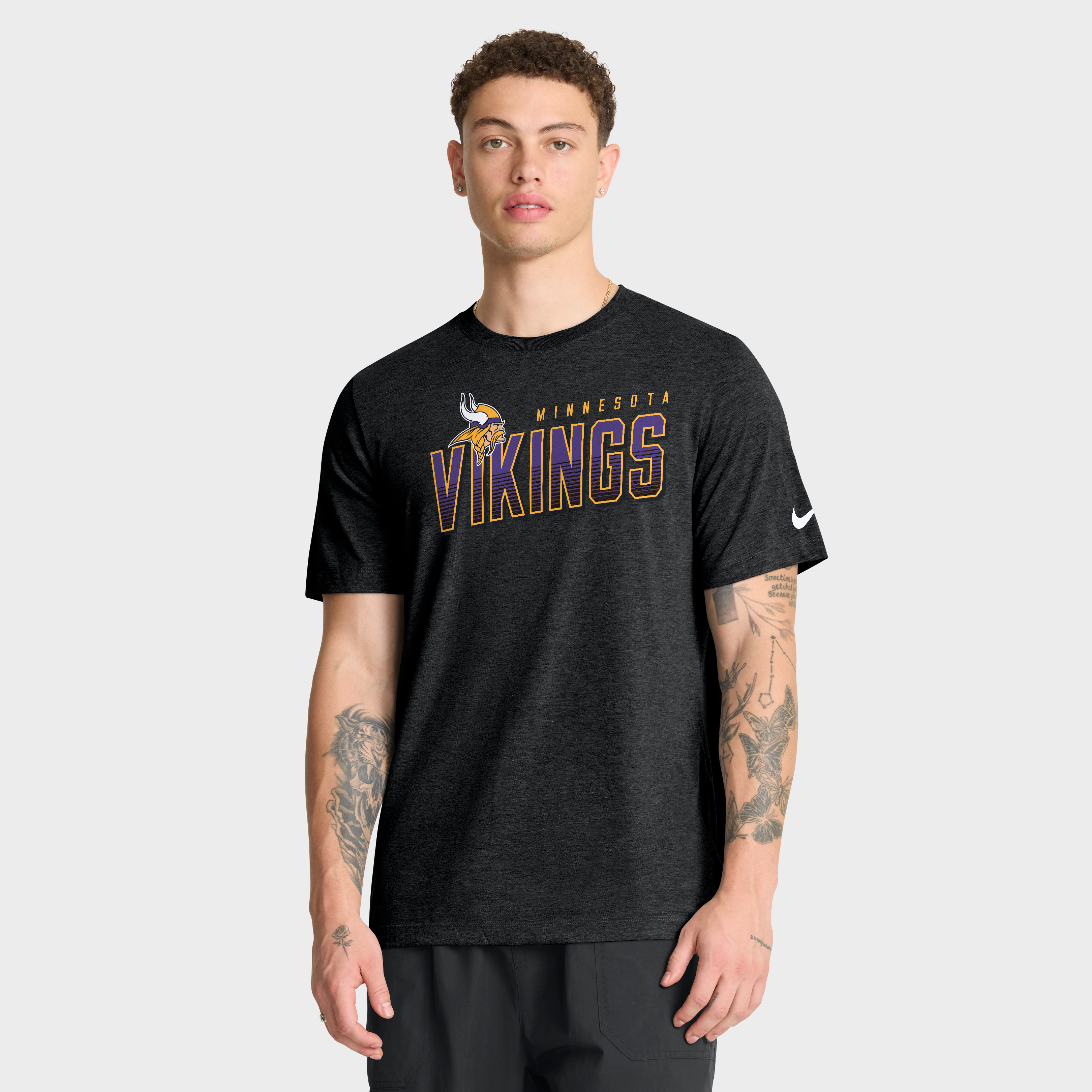 Men's Nike Heather Black Minnesota Vikings Believe The Game Tri-Blend T-Shirt