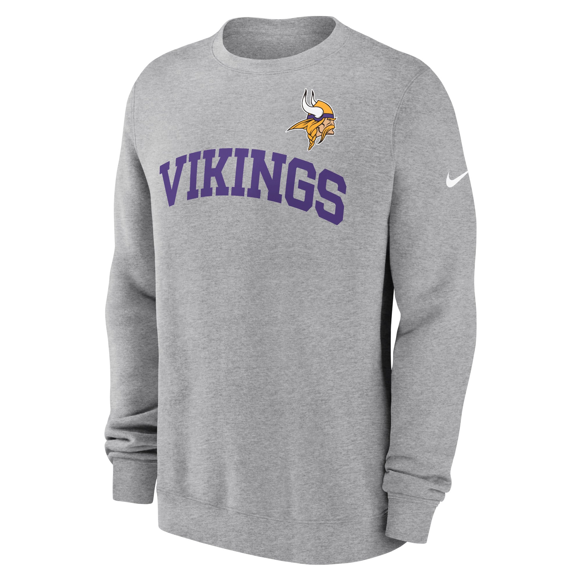 Sweat-shirt à capuche Nike gris chiné Minnesota Vikings Club pour homme