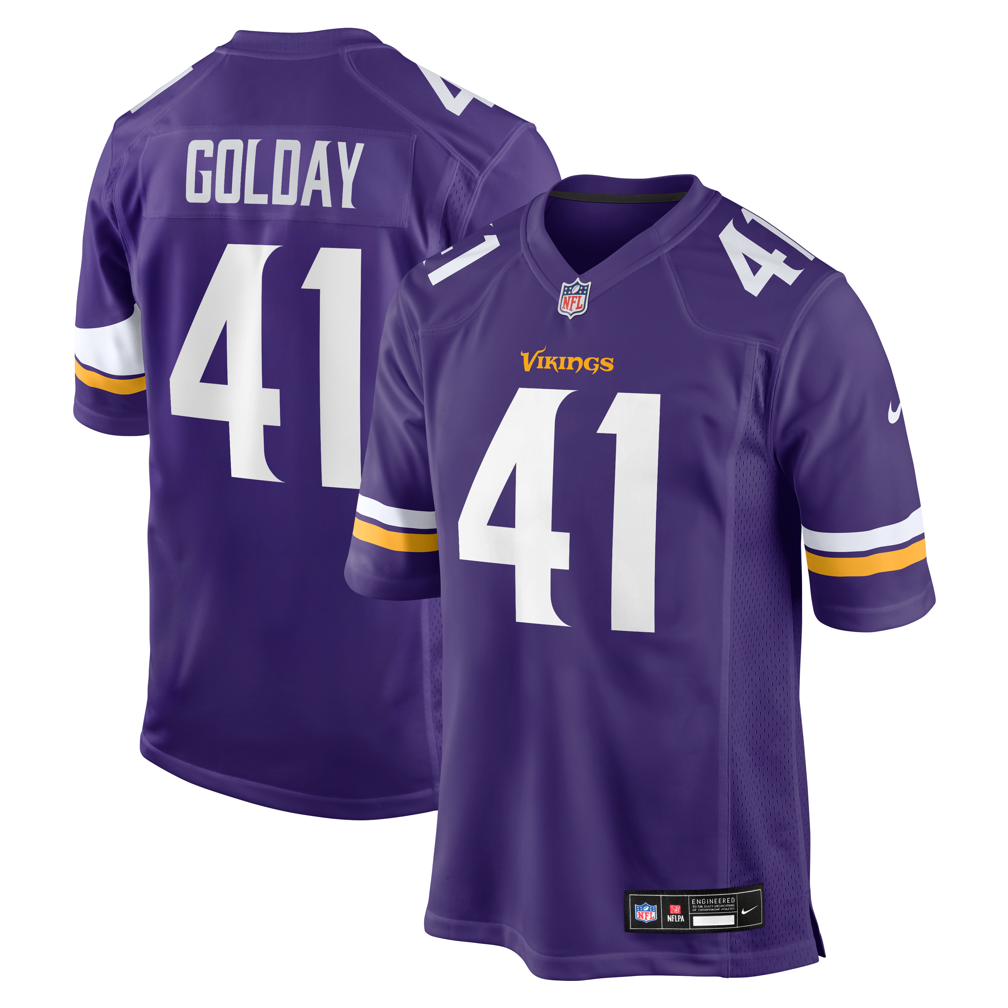 Maillot de match Nike Jake Golday violet des Vikings du Minnesota pour homme