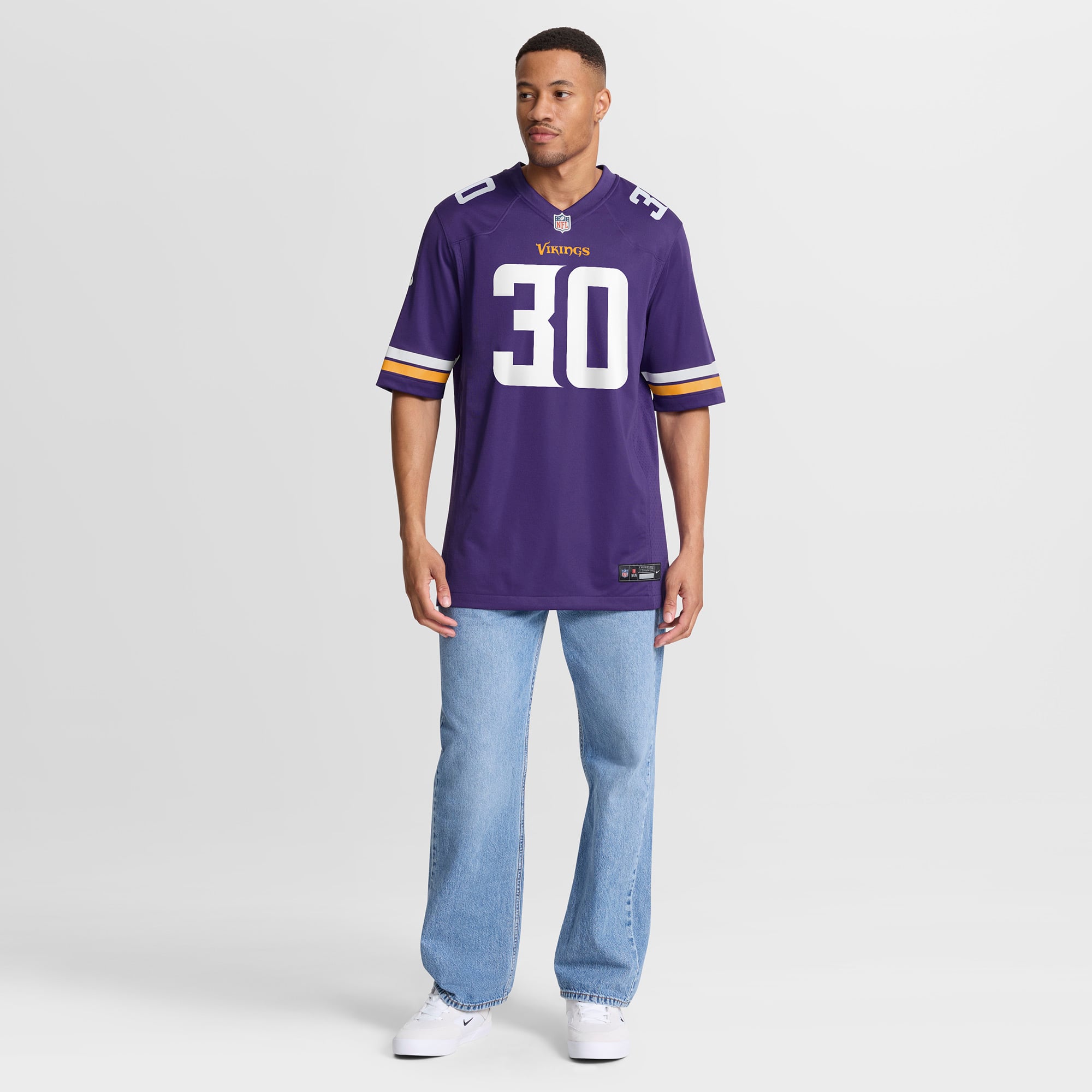 Maillot de match Nike Jaret Patterson violet des Vikings du Minnesota pour homme