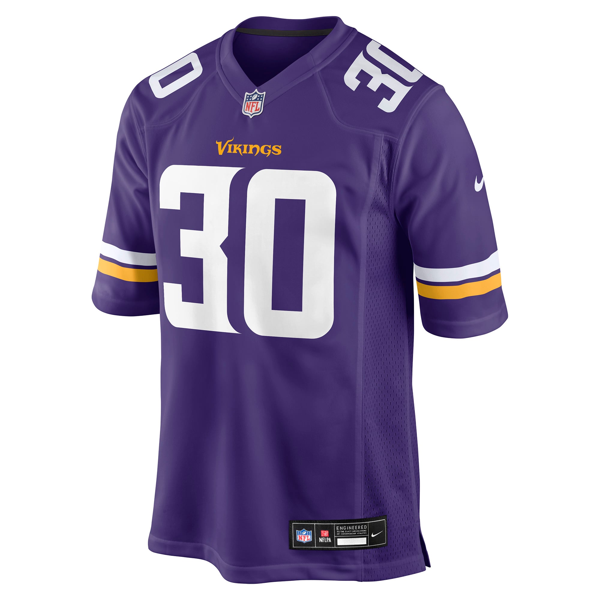 Maillot de match Nike Jaret Patterson violet des Vikings du Minnesota pour homme