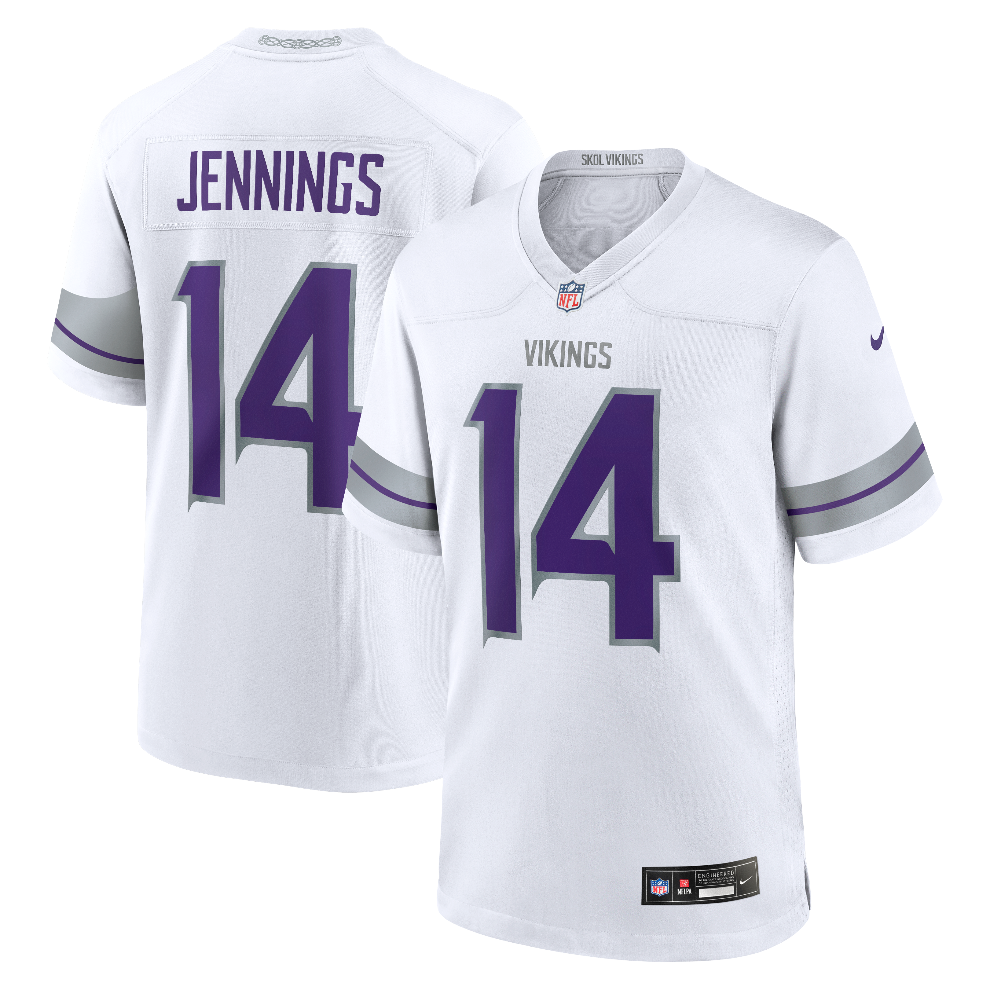 Maillot alternatif blanc Nike Jauan Jennings des Vikings du Minnesota pour homme