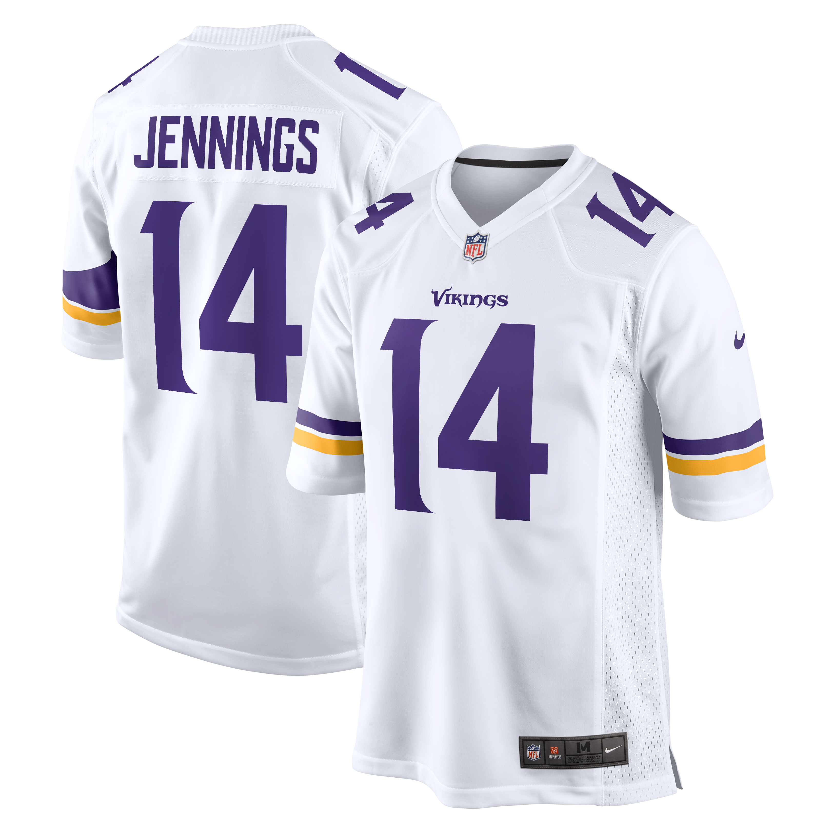 Maillot de match Nike Jauan Jennings blanc Minnesota Vikings pour homme