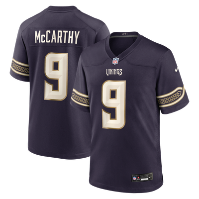 J.J McCarthy Minnesota Vikings Nike 2026 Rivalries Collection Game Jersey - Purple