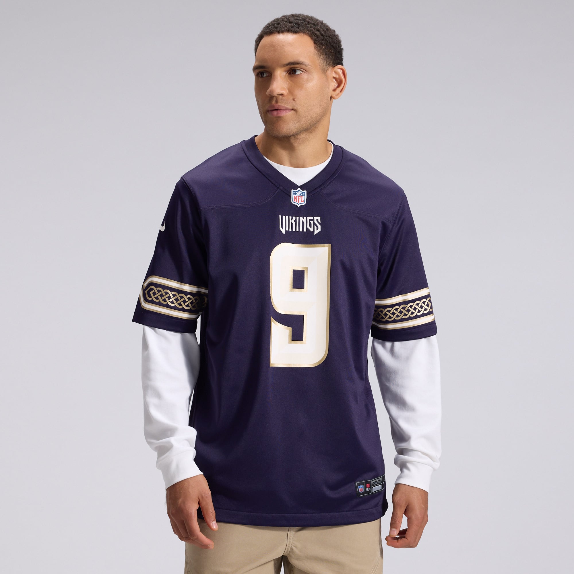 Men's Nike J.J. McCarthy Purple Minnesota Vikings 2026 Rivalries Collection Game Jersey