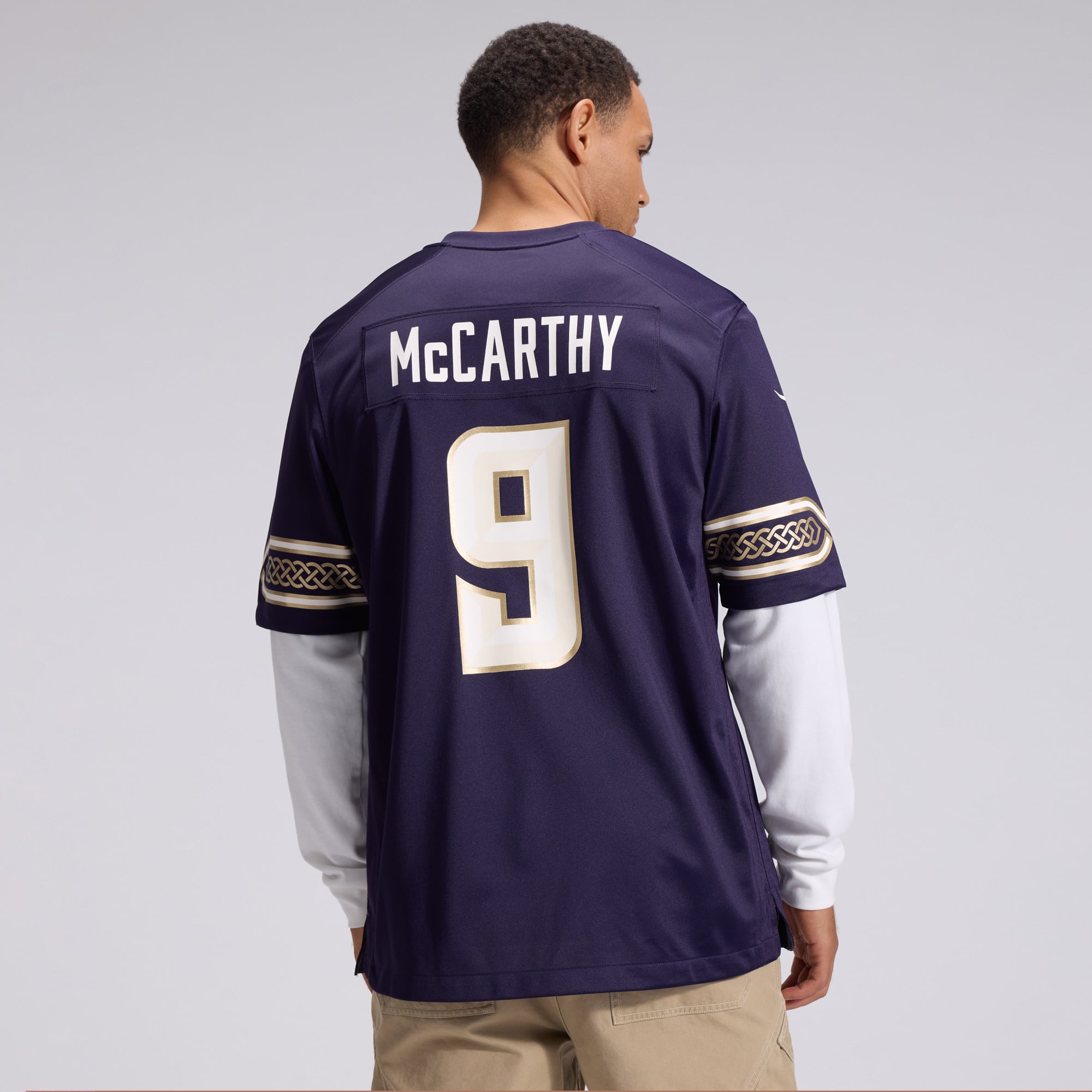 Men's Nike J.J. McCarthy Purple Minnesota Vikings 2026 Rivalries Collection Game Jersey