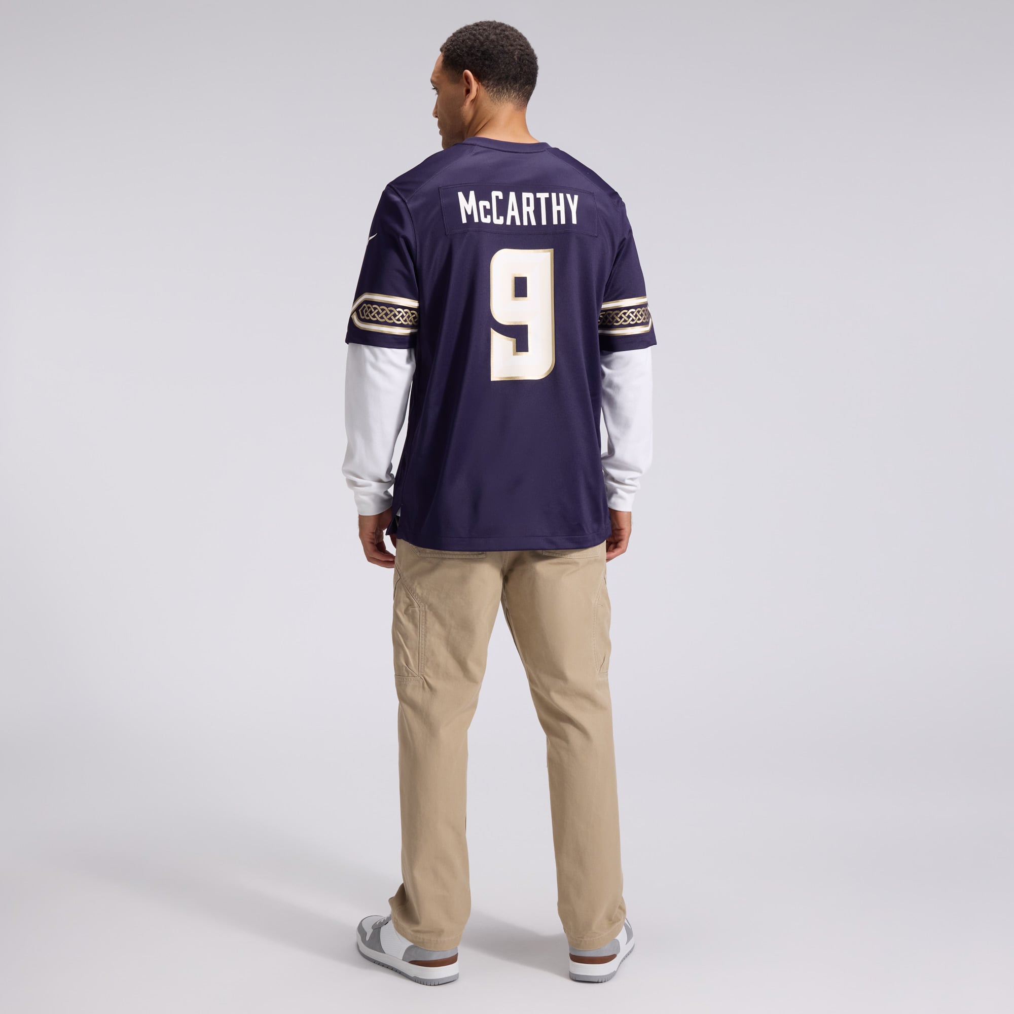 Men's Nike J.J. McCarthy Purple Minnesota Vikings 2026 Rivalries Collection Game Jersey
