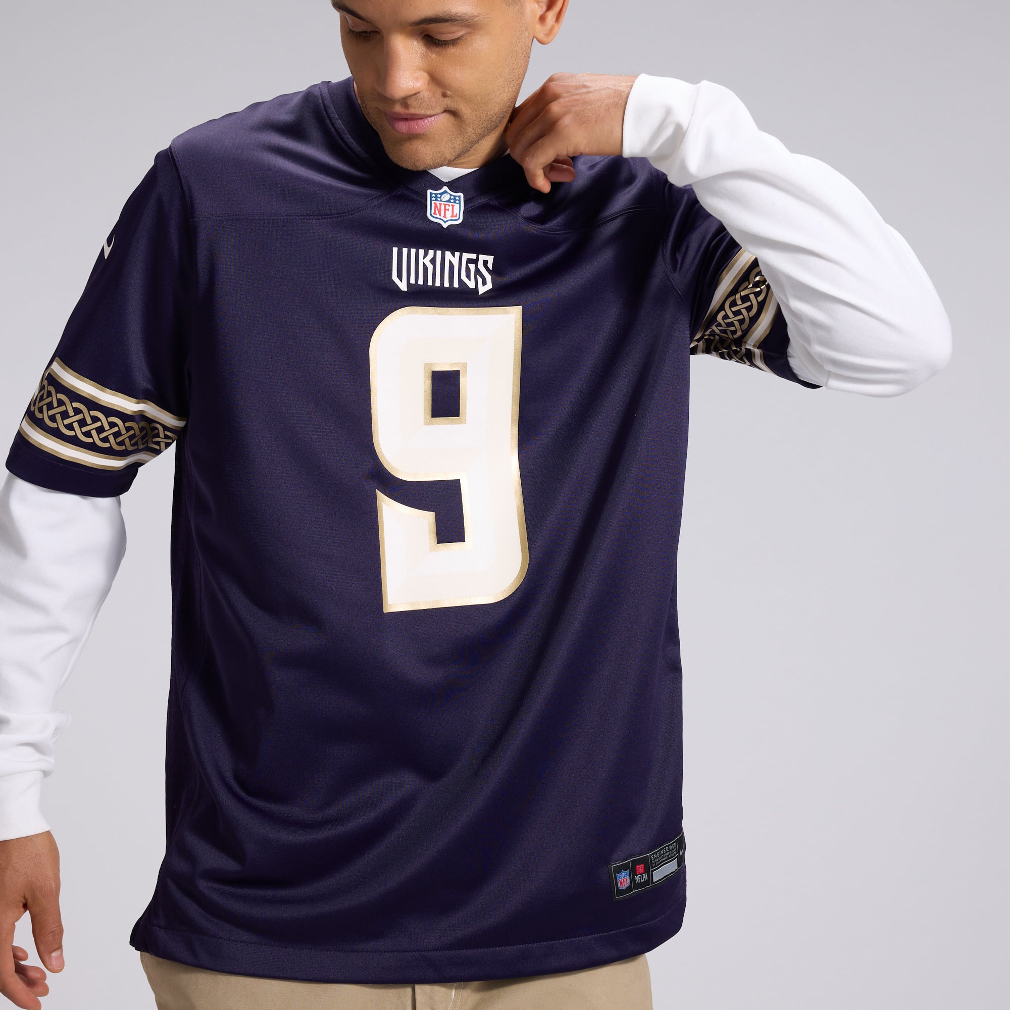 Men's Nike J.J. McCarthy Purple Minnesota Vikings 2026 Rivalries Collection Game Jersey