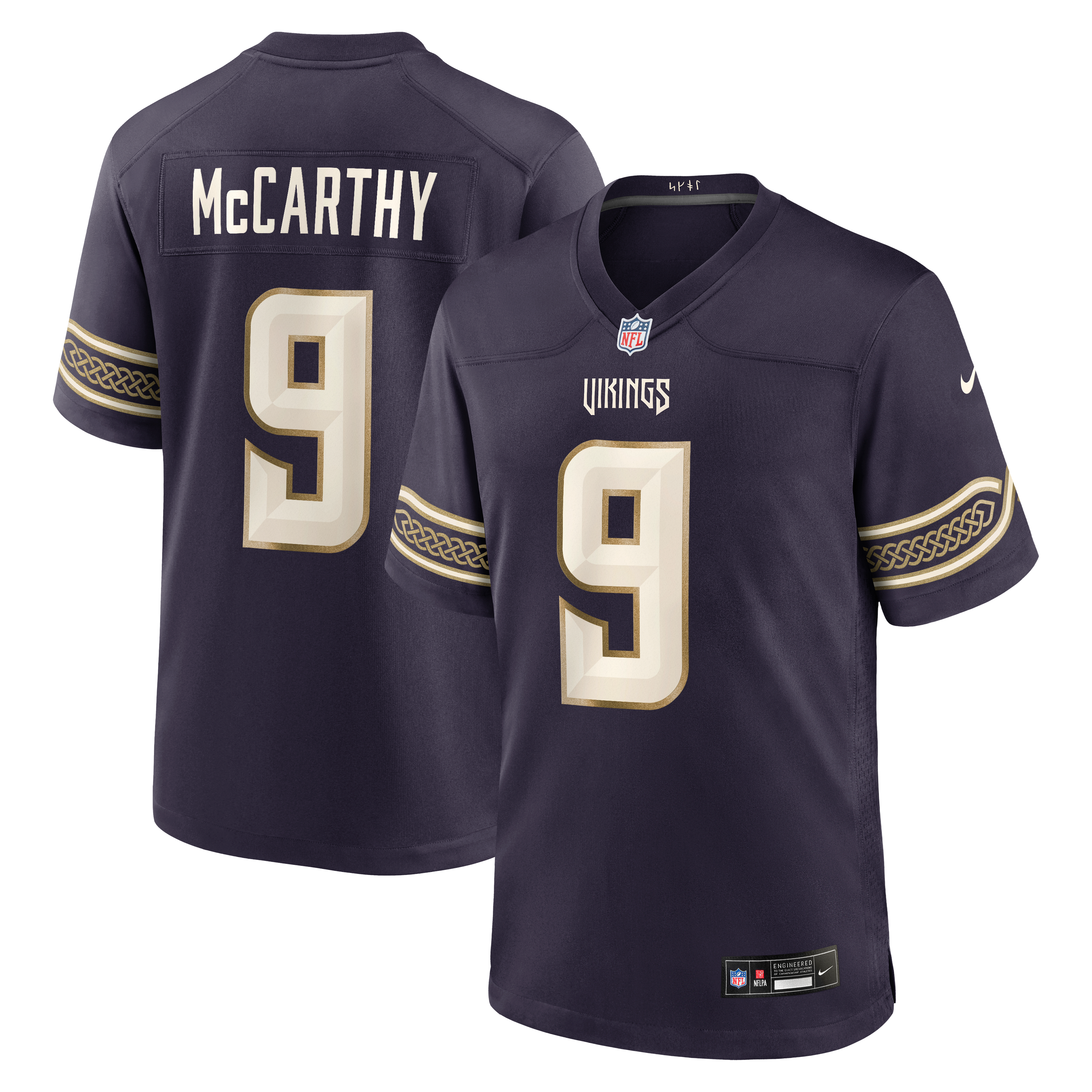 Men's Nike J.J. McCarthy Purple Minnesota Vikings 2026 Rivalries Collection Game Jersey