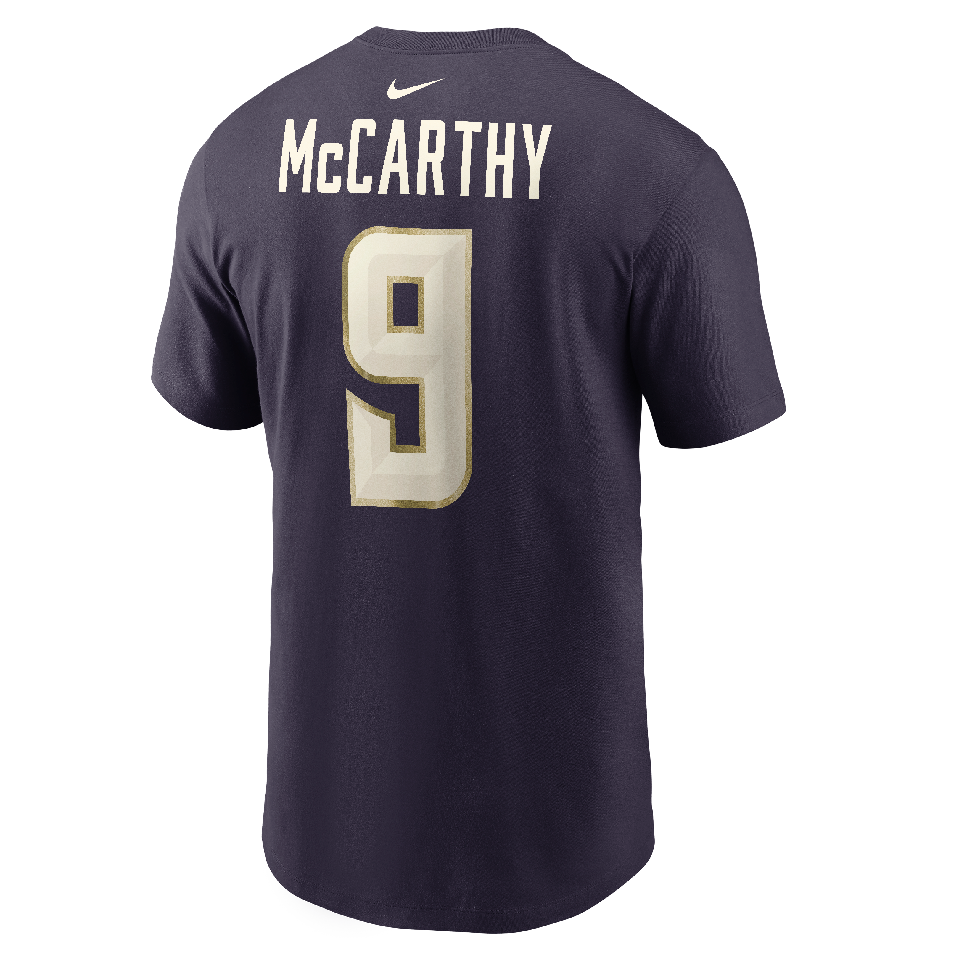 Men's Nike J.J. McCarthy Purple Minnesota Vikings 2026 Rivalries Collection Player Name & Number T-Shirt