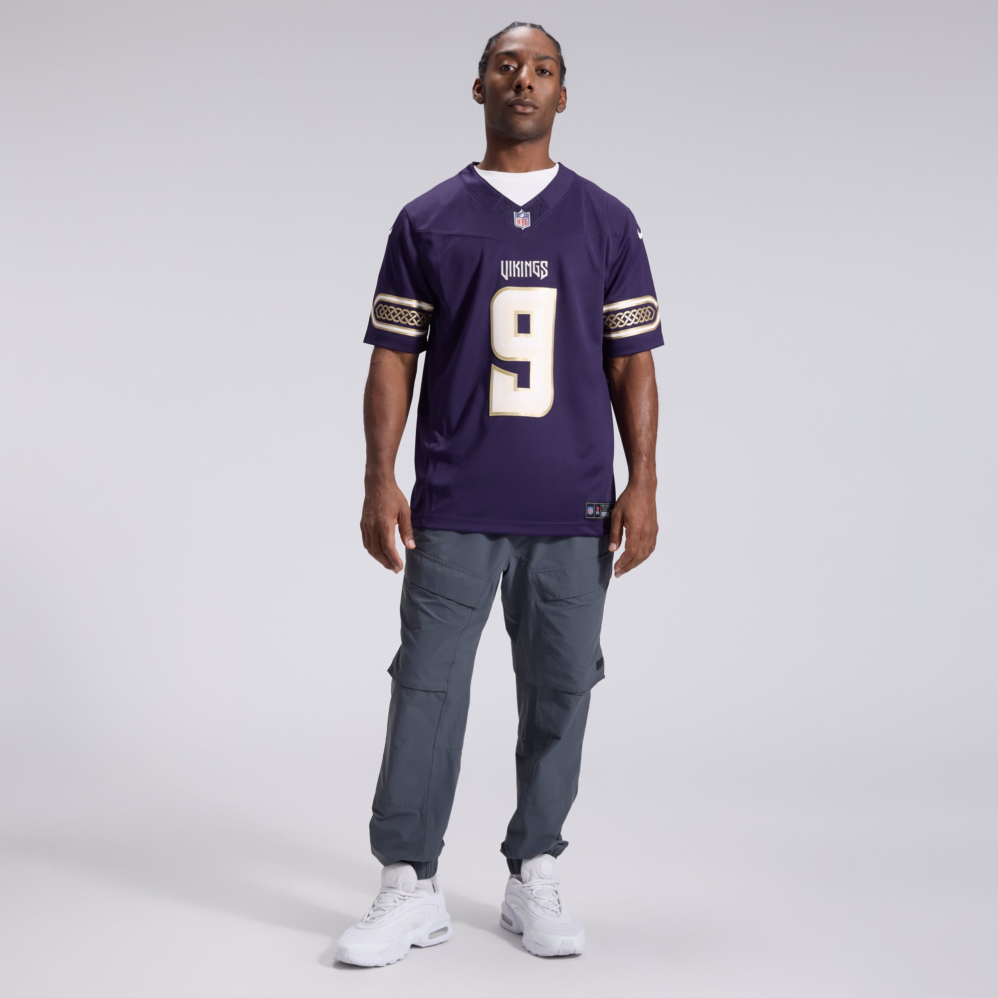 Men's Nike J.J. McCarthy Purple Minnesota Vikings 2026 Rivalries Collection Stitched Limited Jersey