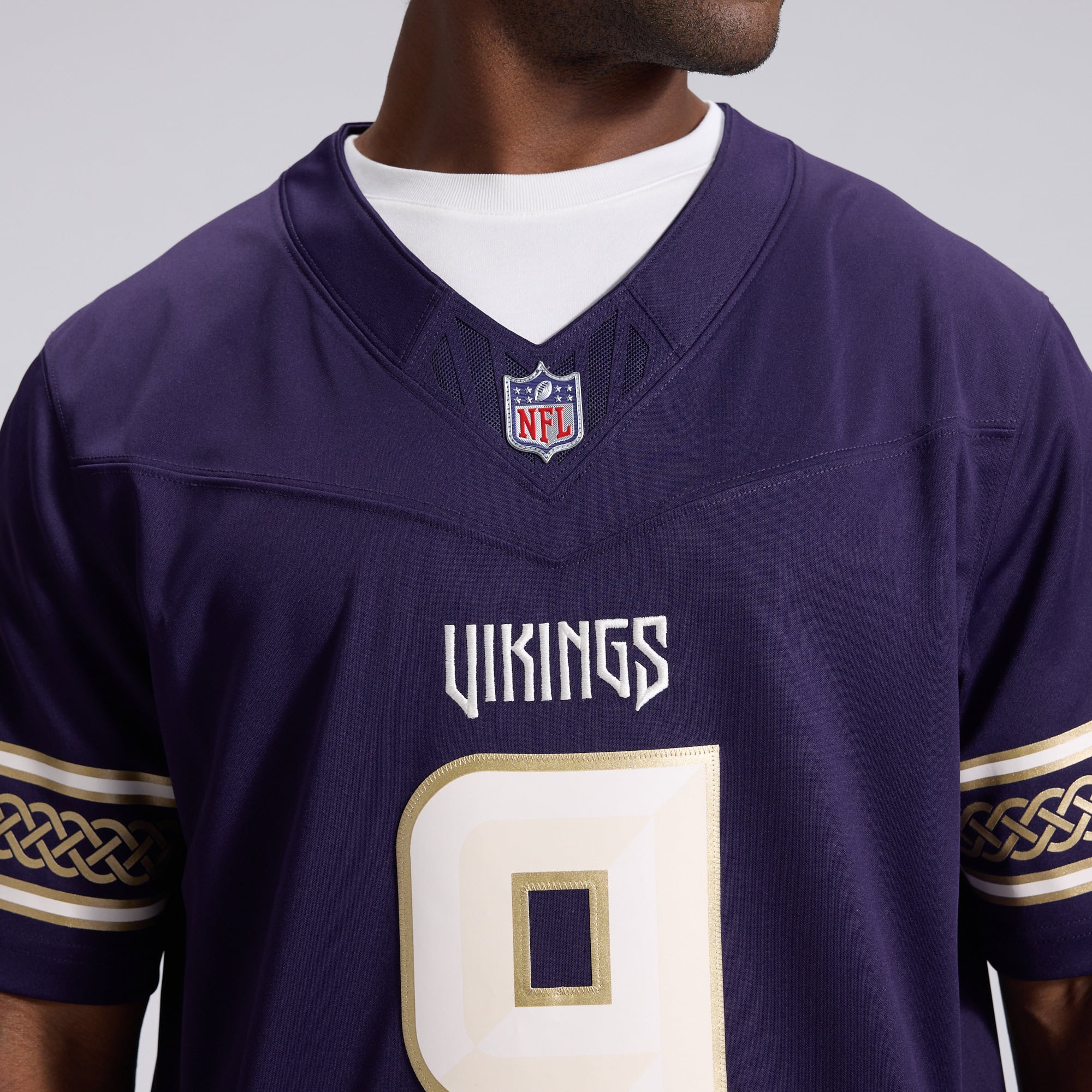 Men's Nike J.J. McCarthy Purple Minnesota Vikings 2026 Rivalries Collection Stitched Limited Jersey