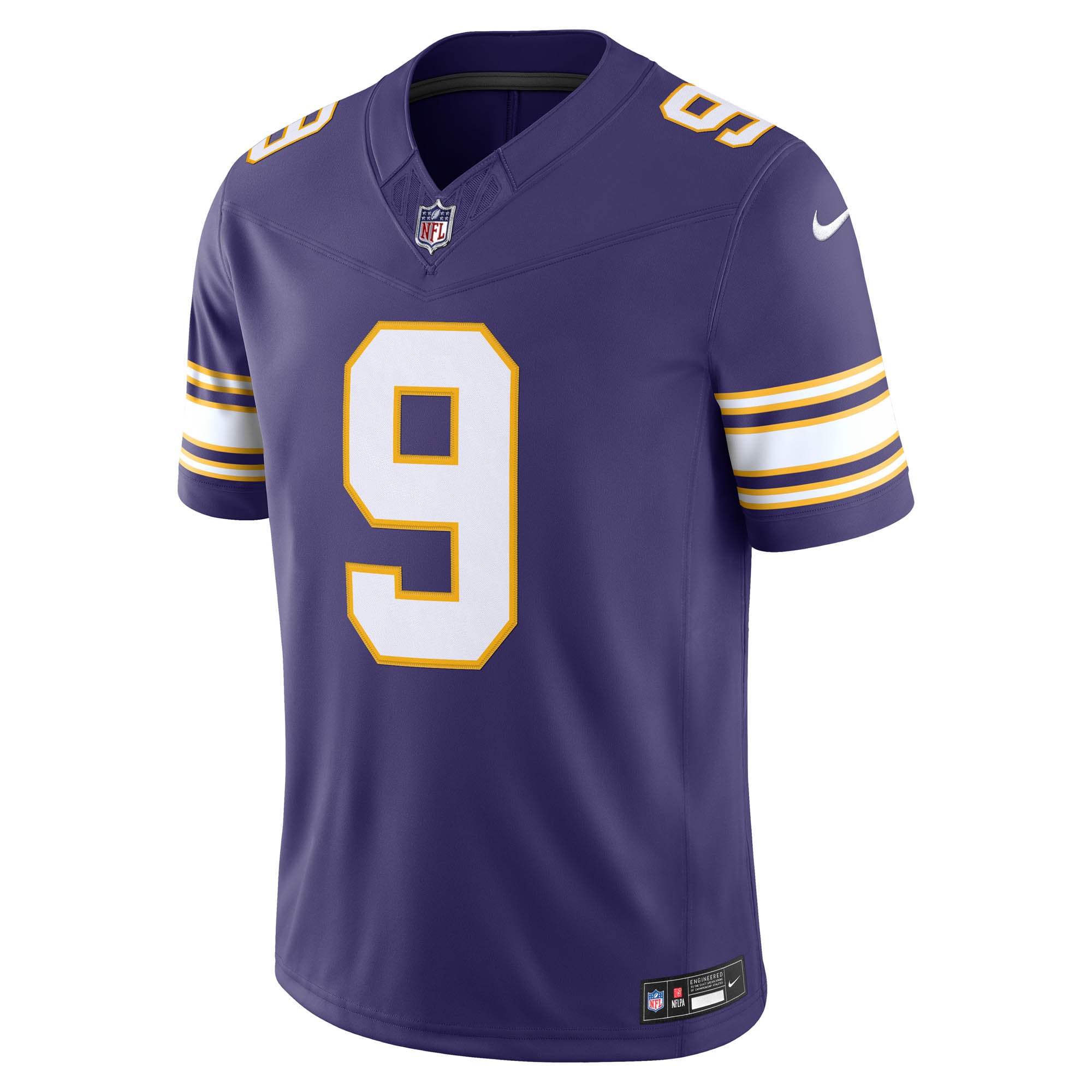Maillot Nike J.J. McCarthy violet Minnesota Vikings Alternate Classic Vapor F.U.S.E. pour homme, édition limitée cousue