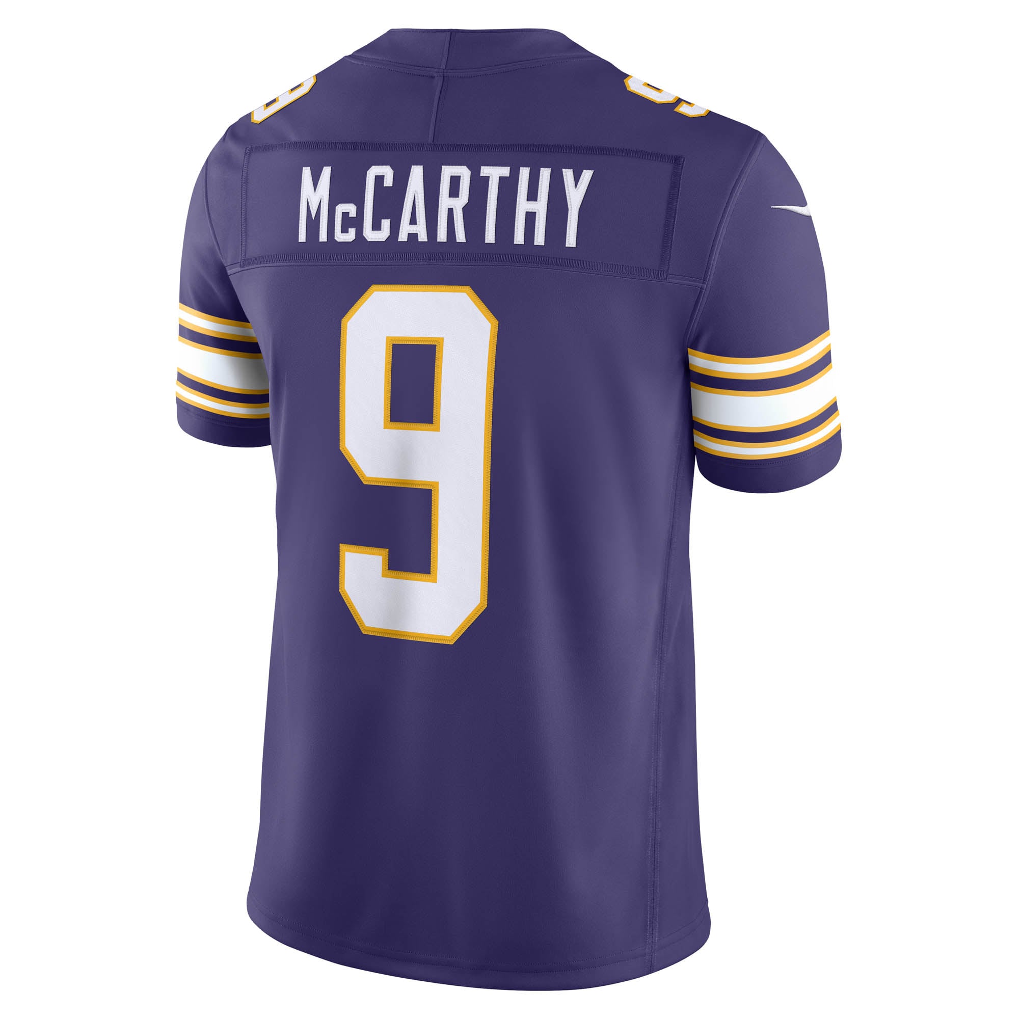 Maillot Nike J.J. McCarthy violet Minnesota Vikings Alternate Classic Vapor F.U.S.E. pour homme, édition limitée cousue