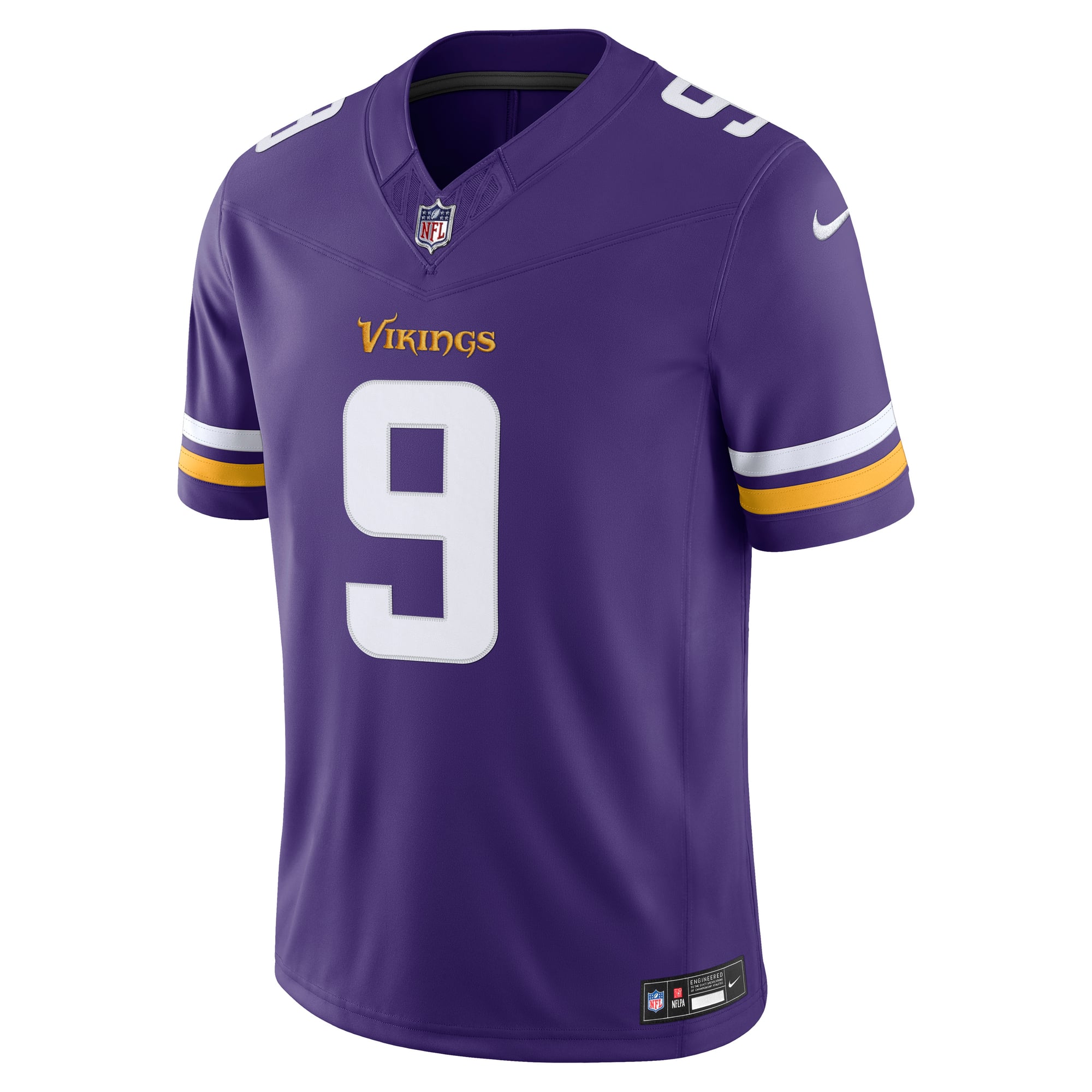 Maillot Nike J.J. McCarthy violet Minnesota Vikings Team Vapor F.U.S.E. édition limitée cousue pour homme