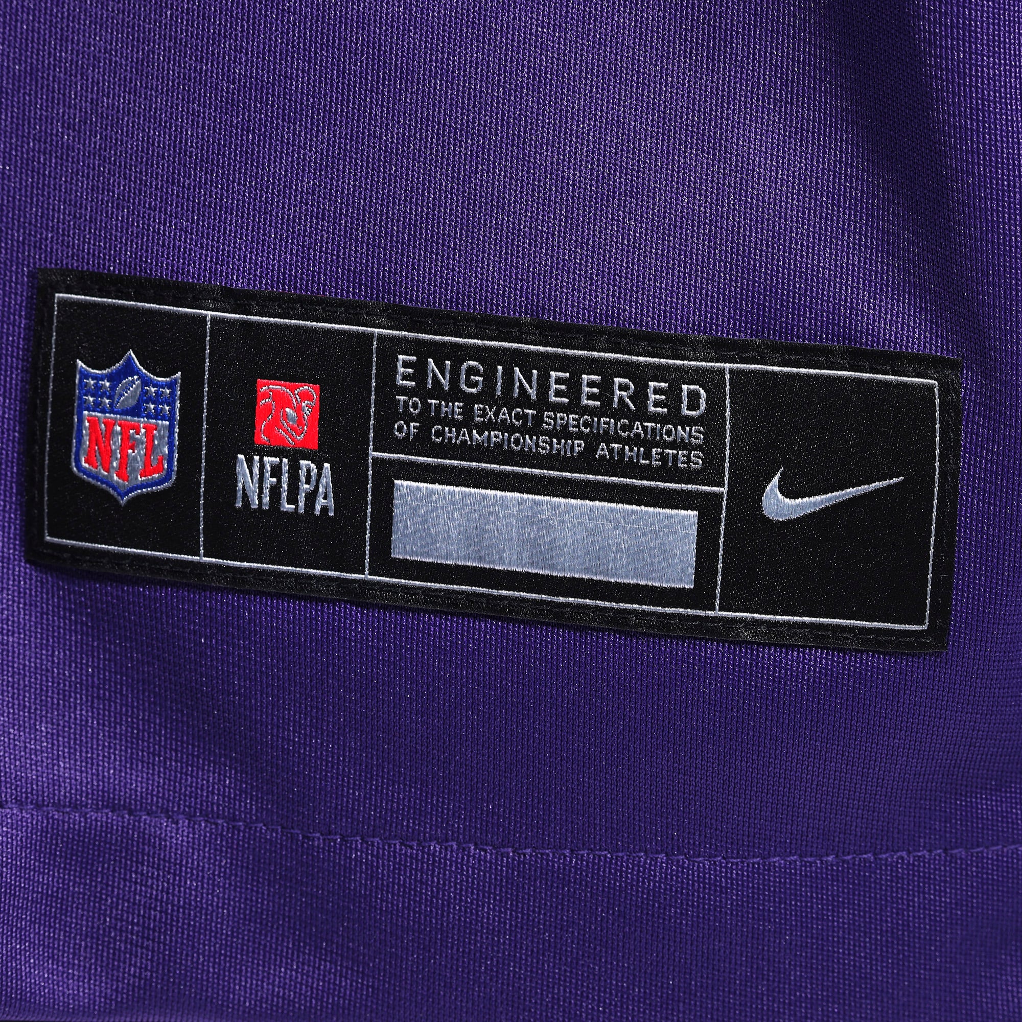 Maillot de match l'équipe Nike Johnny Hekker violet des Minnesota Vikings pour hommes