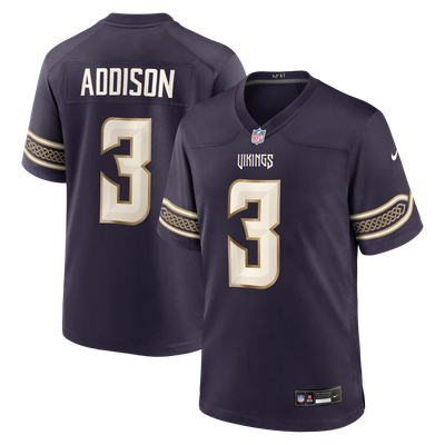 Jordan Addison Minnesota Vikings Nike 2026 Rivalries Collection Game Jersey - Purple