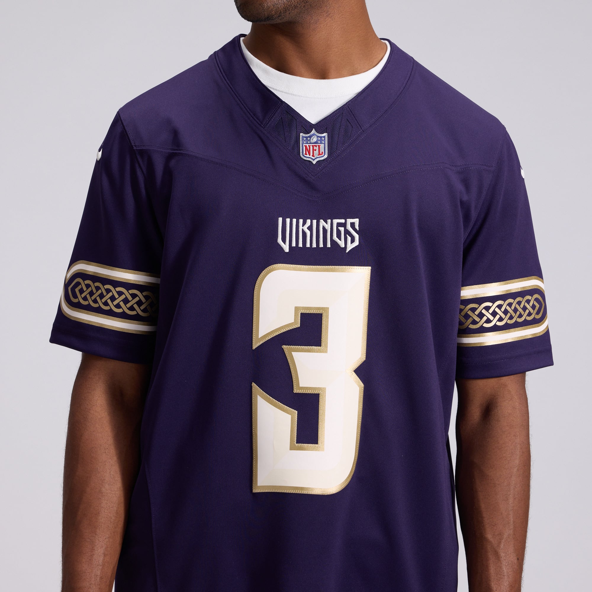 Men's Nike Jordan Addison Purple Minnesota Vikings 2026 Rivalries Collection Stitched Limited Jersey