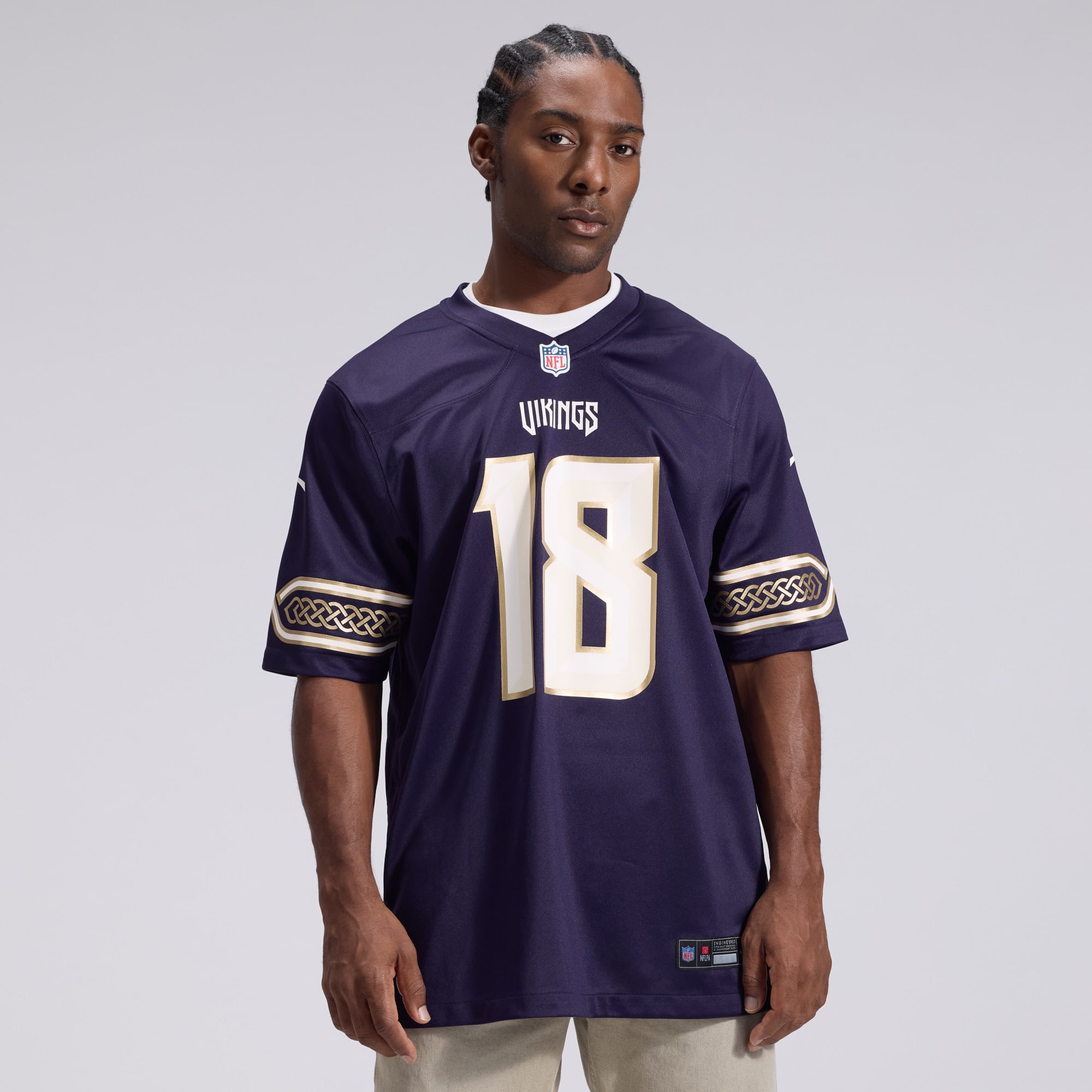 Men's Nike Justin Jefferson Purple Minnesota Vikings 2026 Rivalries Collection Game Jersey