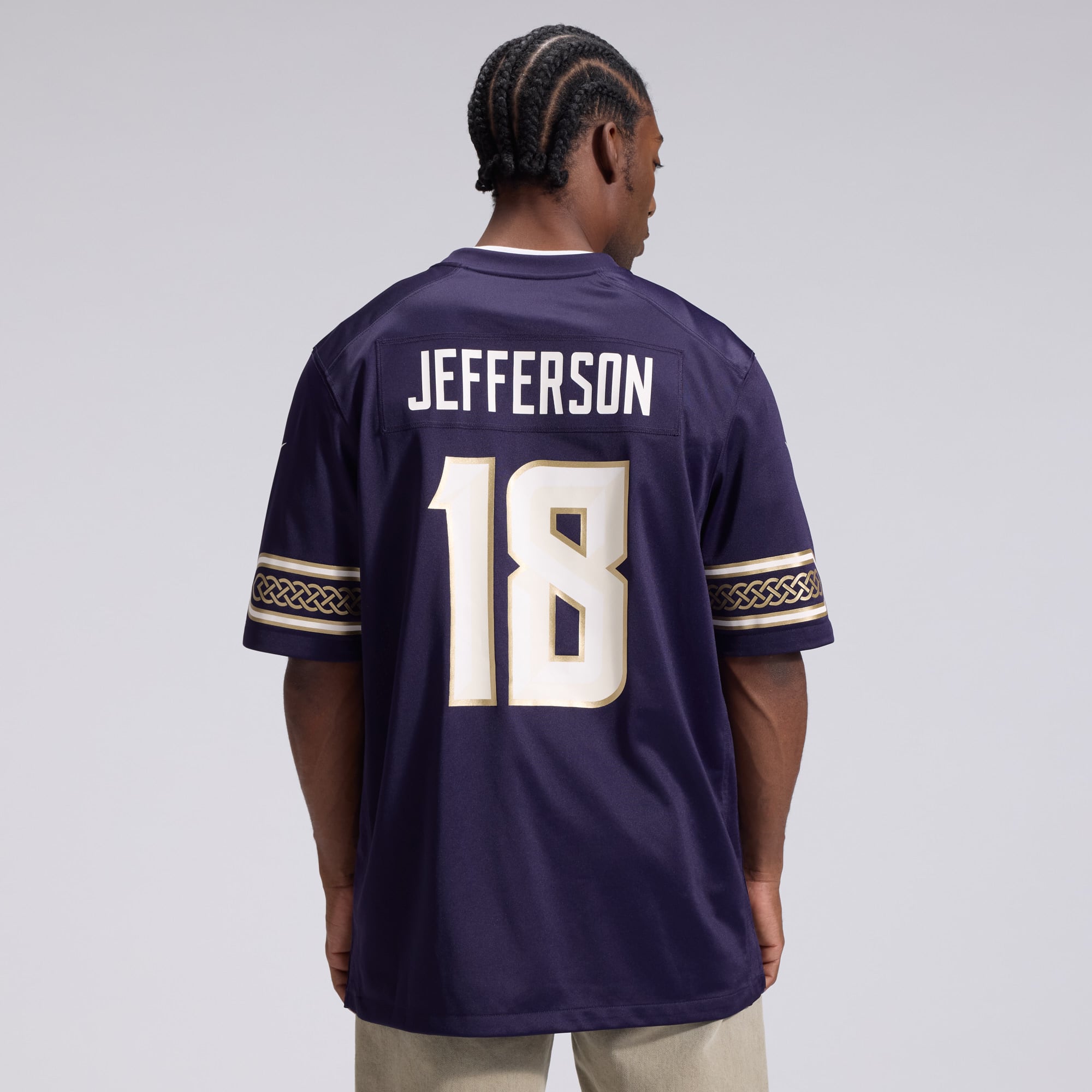 Men's Nike Justin Jefferson Purple Minnesota Vikings 2026 Rivalries Collection Game Jersey