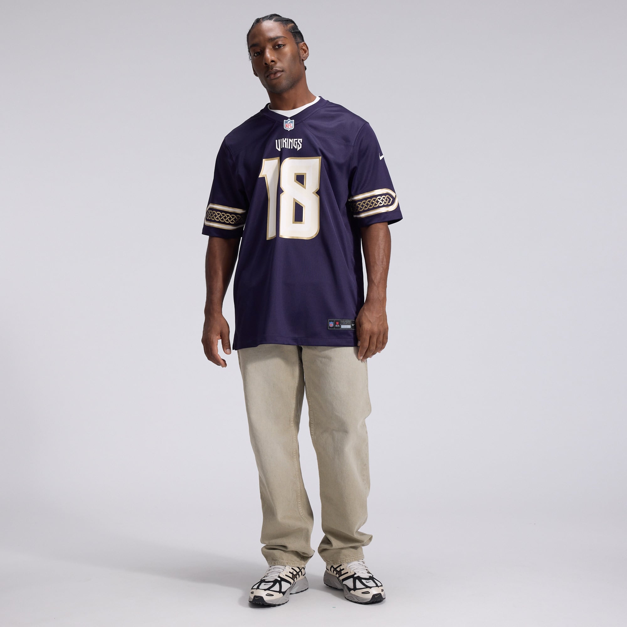 Men's Nike Justin Jefferson Purple Minnesota Vikings 2026 Rivalries Collection Game Jersey