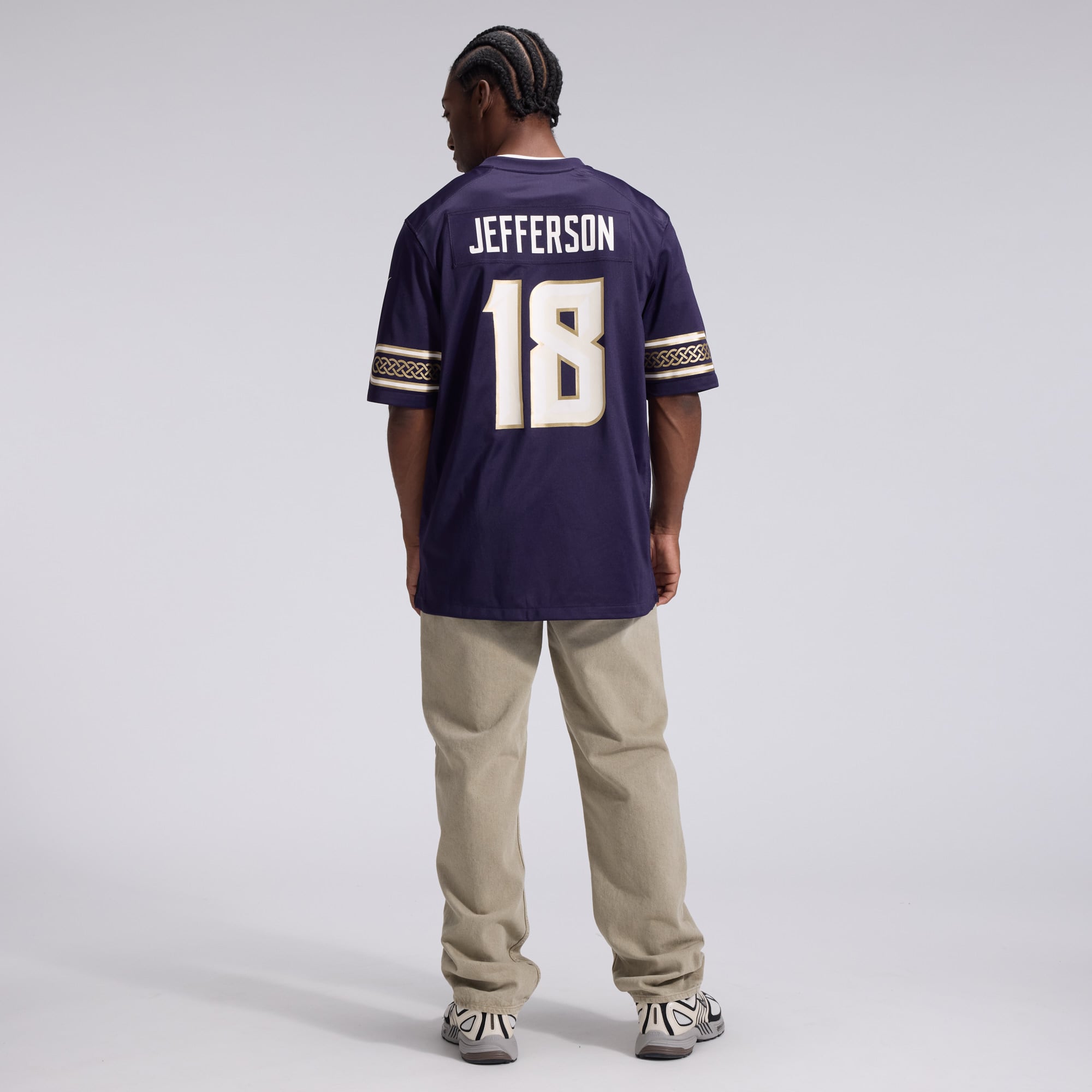 Men's Nike Justin Jefferson Purple Minnesota Vikings 2026 Rivalries Collection Game Jersey