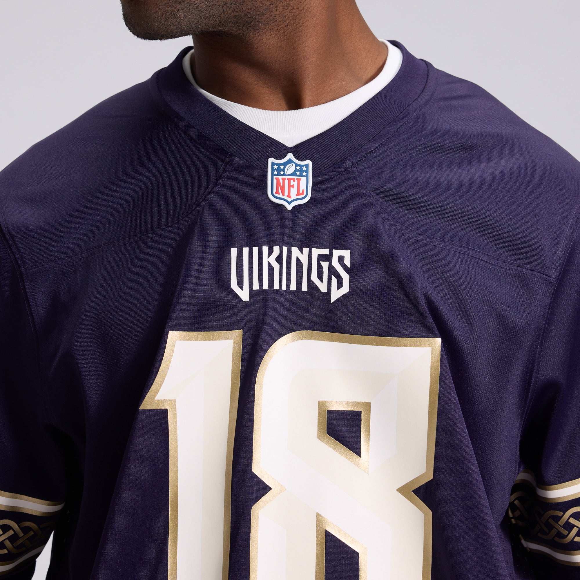 Men's Nike Justin Jefferson Purple Minnesota Vikings 2026 Rivalries Collection Game Jersey