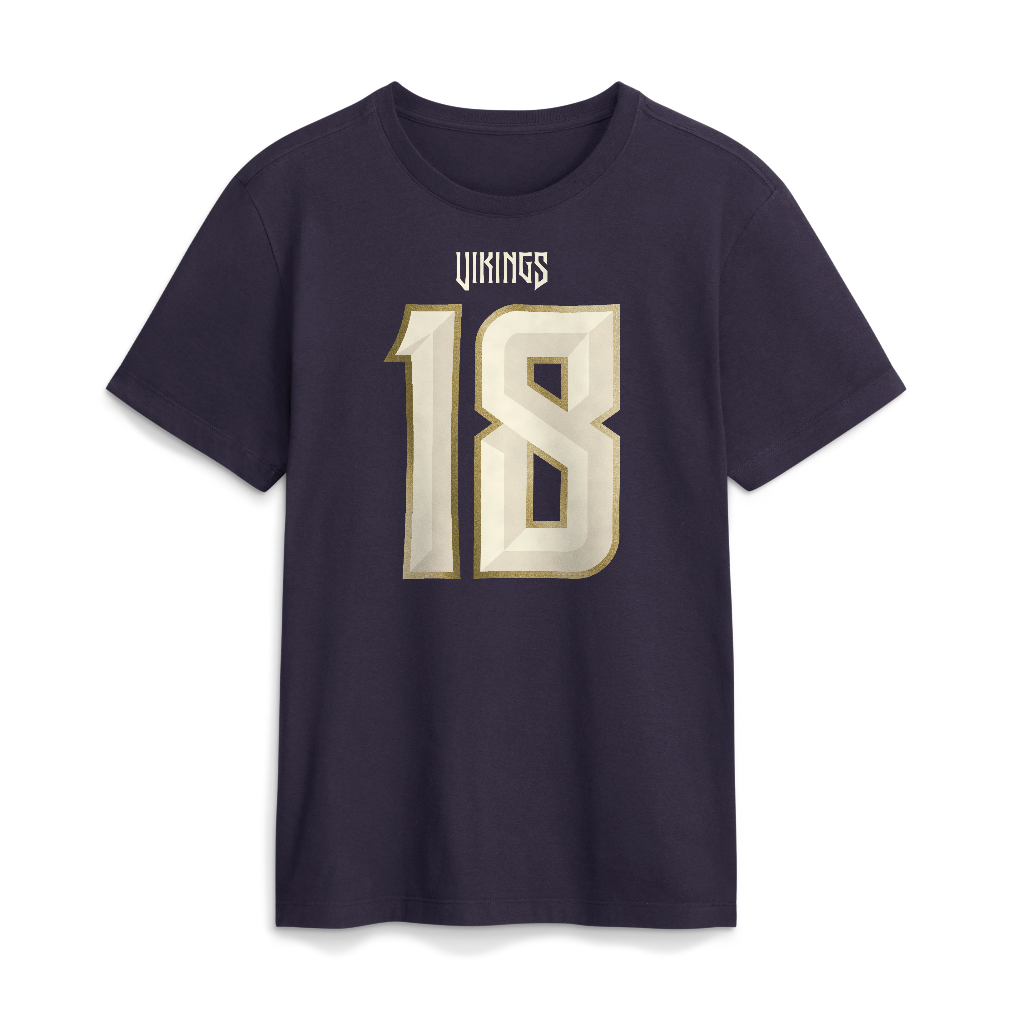 Men's Nike Justin Jefferson Purple Minnesota Vikings 2026 Rivalries Collection Player Name & Number T-Shirt