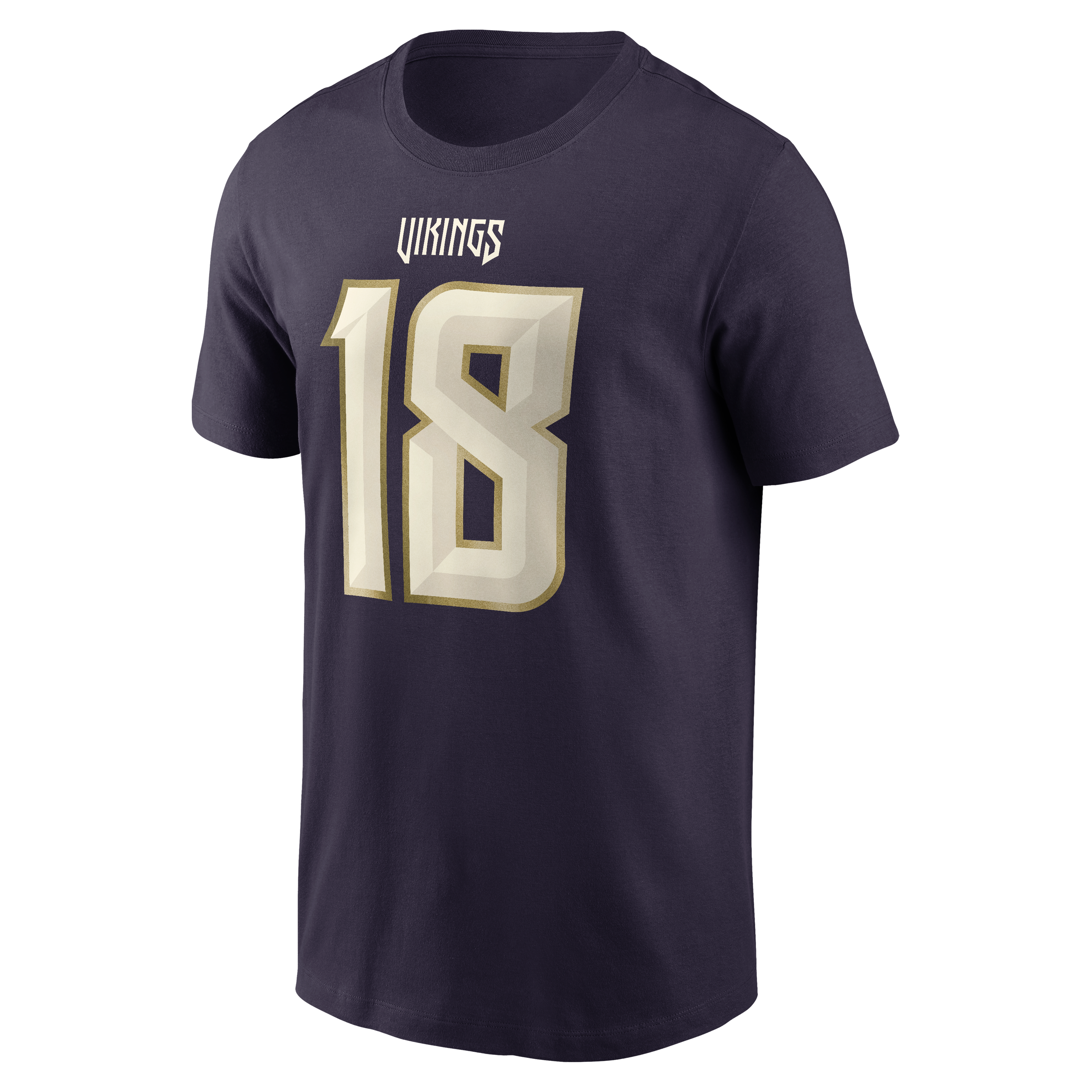 Men's Nike Justin Jefferson Purple Minnesota Vikings 2026 Rivalries Collection Player Name & Number T-Shirt