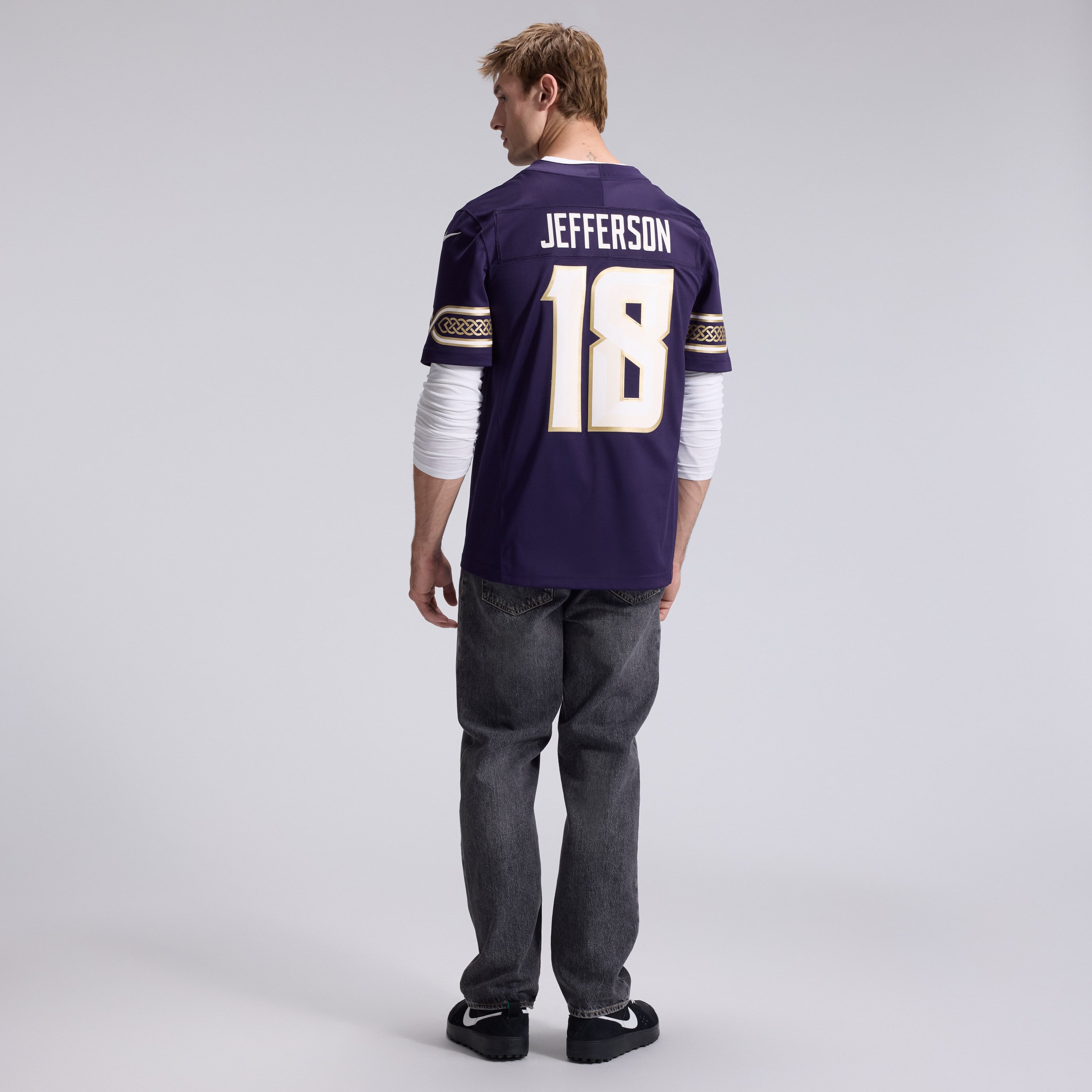 Men's Nike Justin Jefferson Purple Minnesota Vikings 2026 Rivalries Collection Stitched Limited Jersey