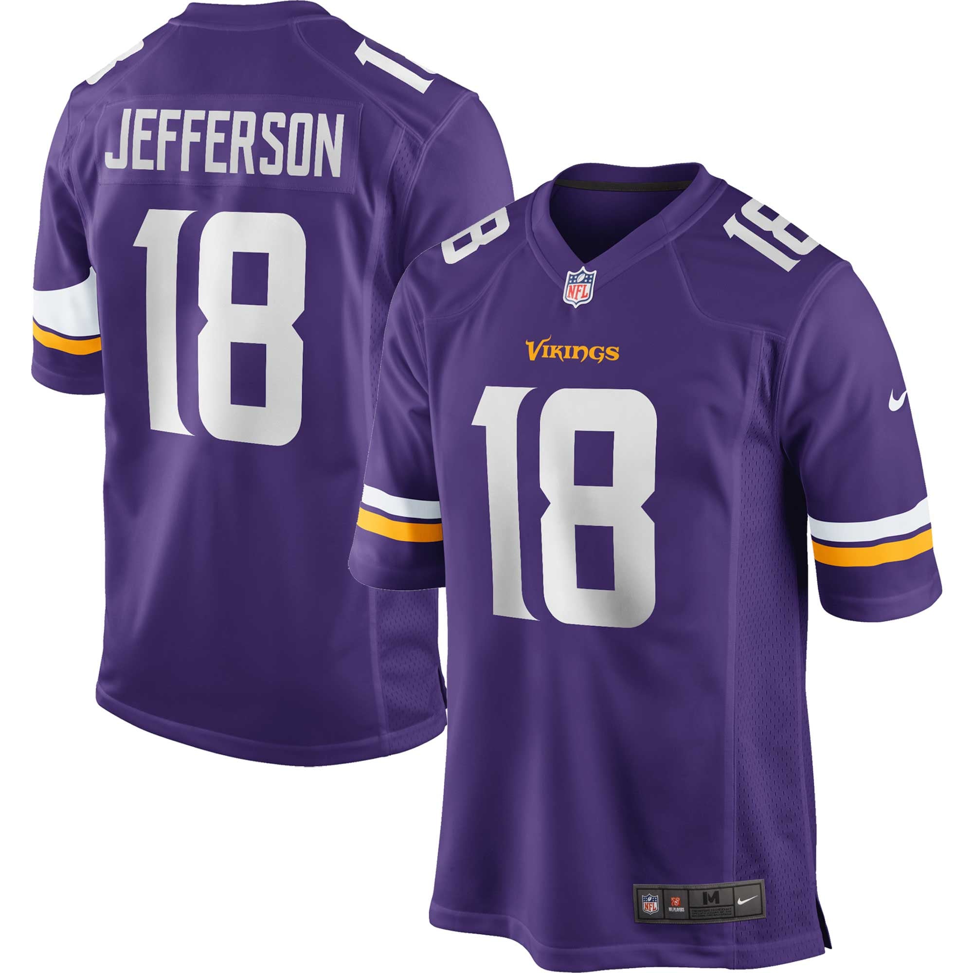 Maillot de match Nike Justin Jefferson violet Minnesota Vikings pour hommes