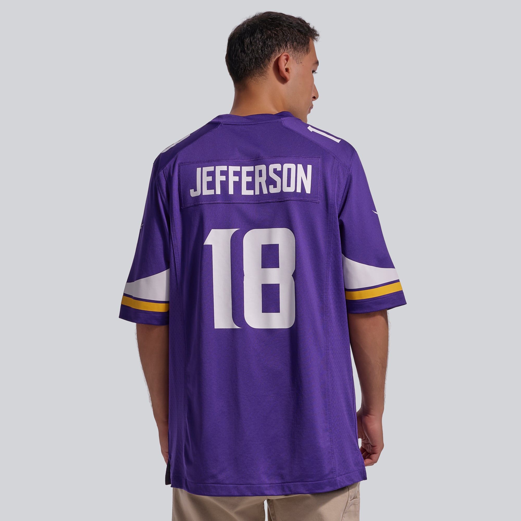 Maillot de match joueur Nike Justin Jefferson violet Minnesota Vikings pour hommes