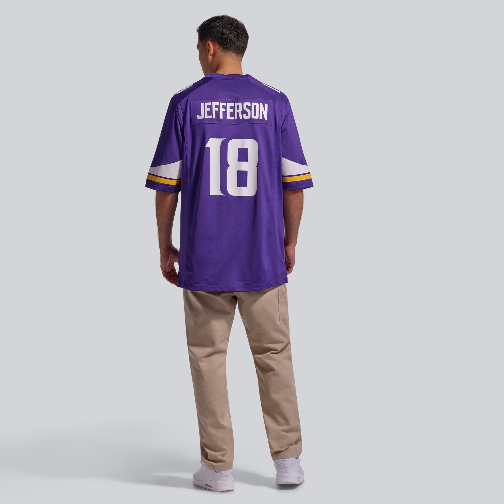 Maillot de match joueur Nike Justin Jefferson violet Minnesota Vikings pour hommes