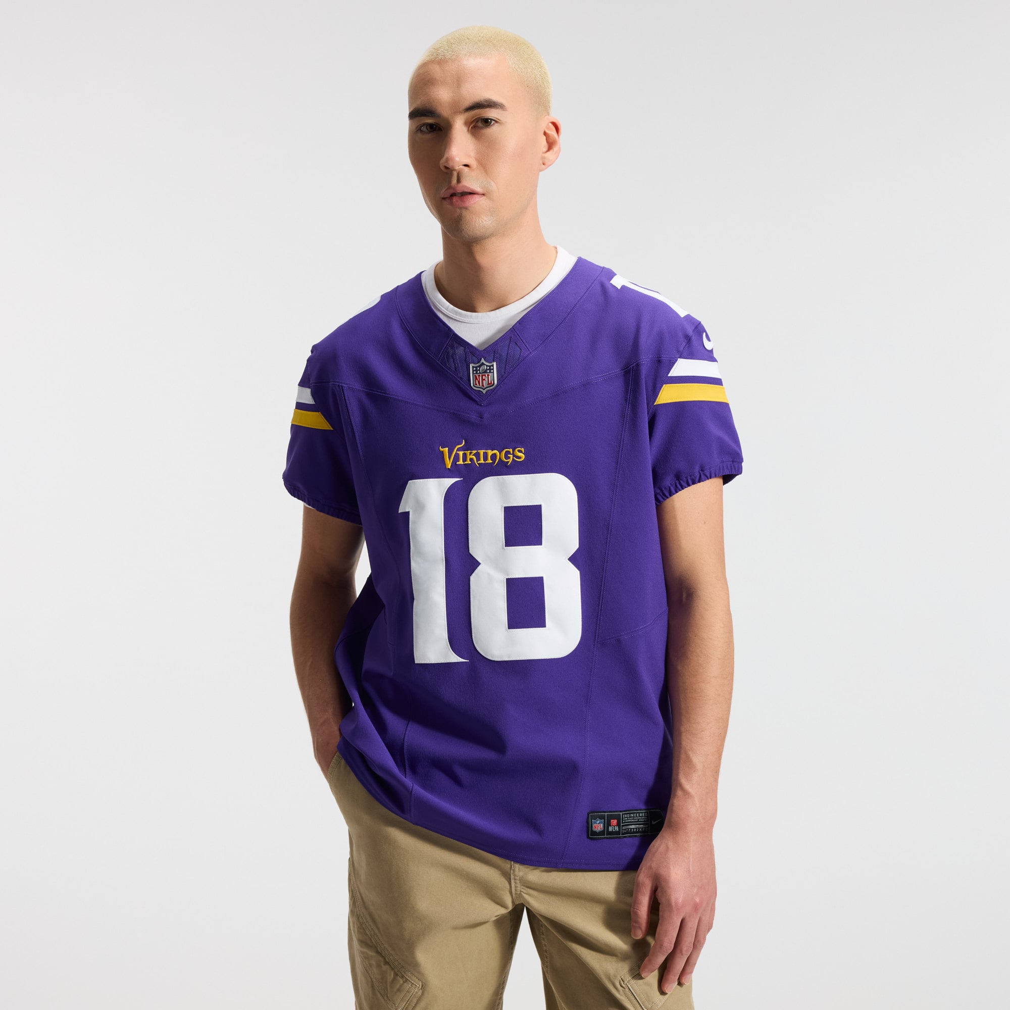 Maillot Nike Justin Jefferson violet Minnesota Vikings Team Vapor F.U.S.E. Elite pour homme