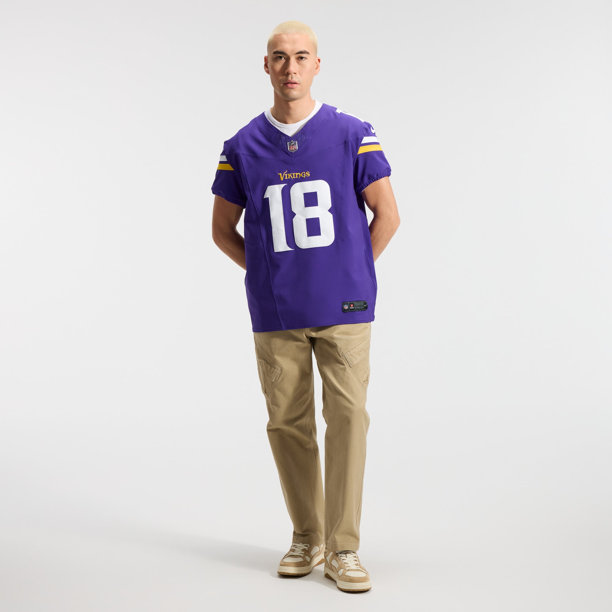 Maillot Nike Justin Jefferson violet Minnesota Vikings Team Vapor F.U.S.E. Elite pour homme