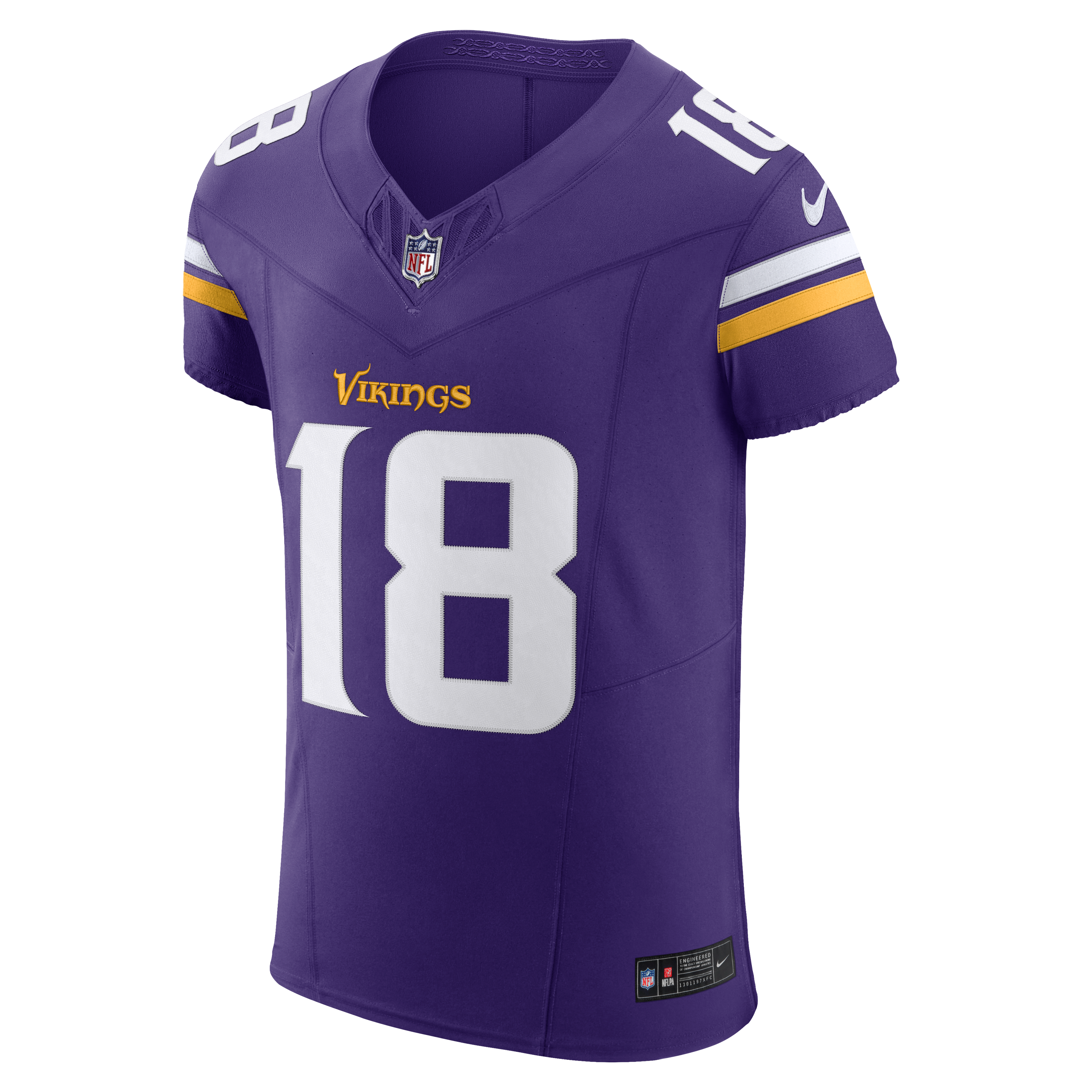 Maillot Nike Justin Jefferson violet Minnesota Vikings Team Vapor F.U.S.E. Elite pour homme