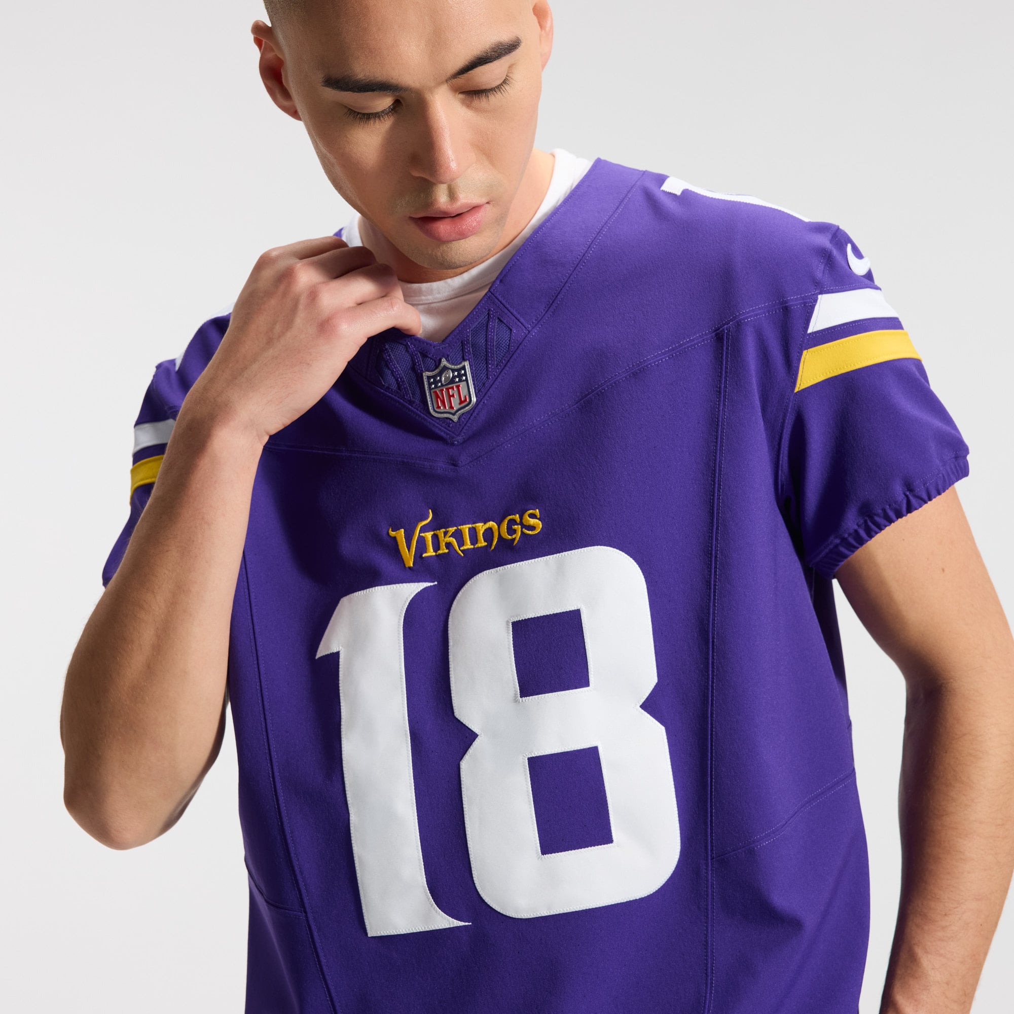 Maillot Nike Justin Jefferson violet Minnesota Vikings Team Vapor F.U.S.E. Elite pour homme