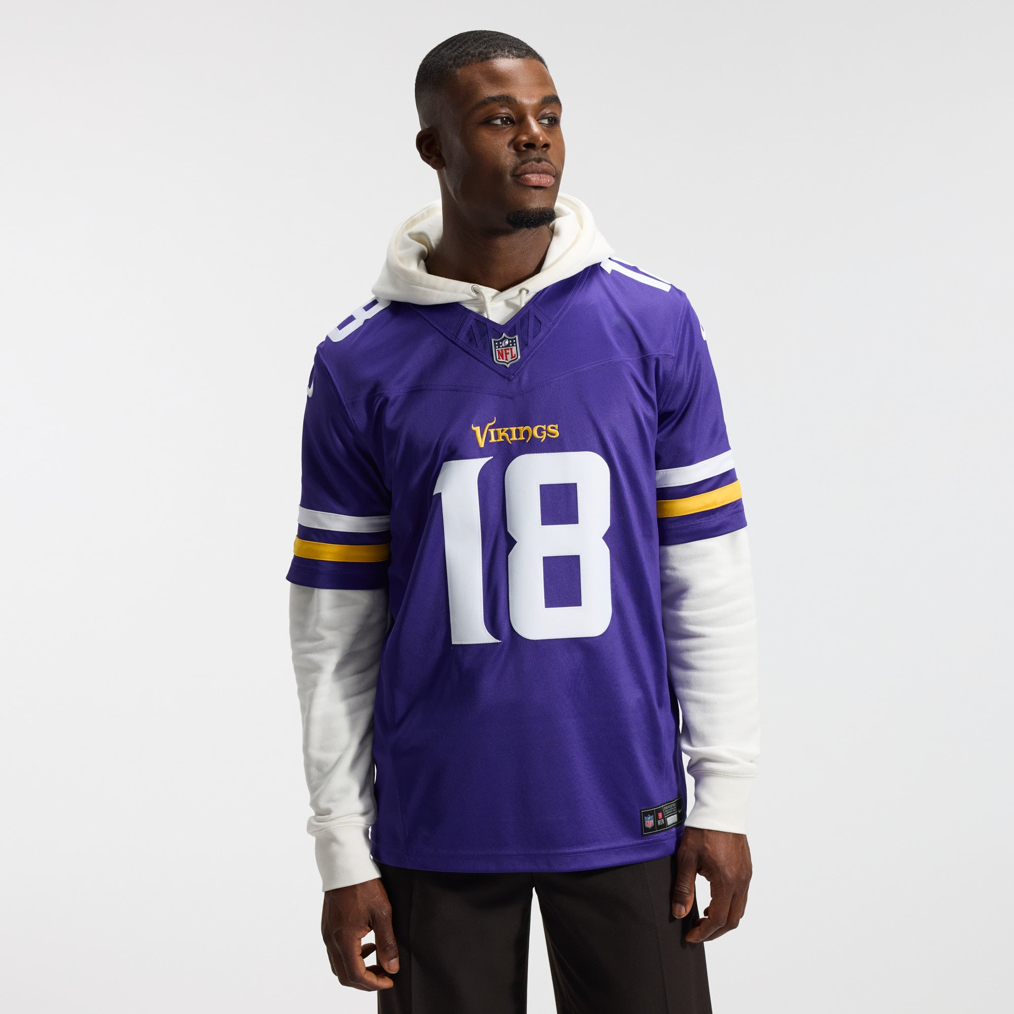 Men's Nike Justin Jefferson Purple Minnesota Vikings Team Vapor F.U.S.E. Stitched Limited Jersey