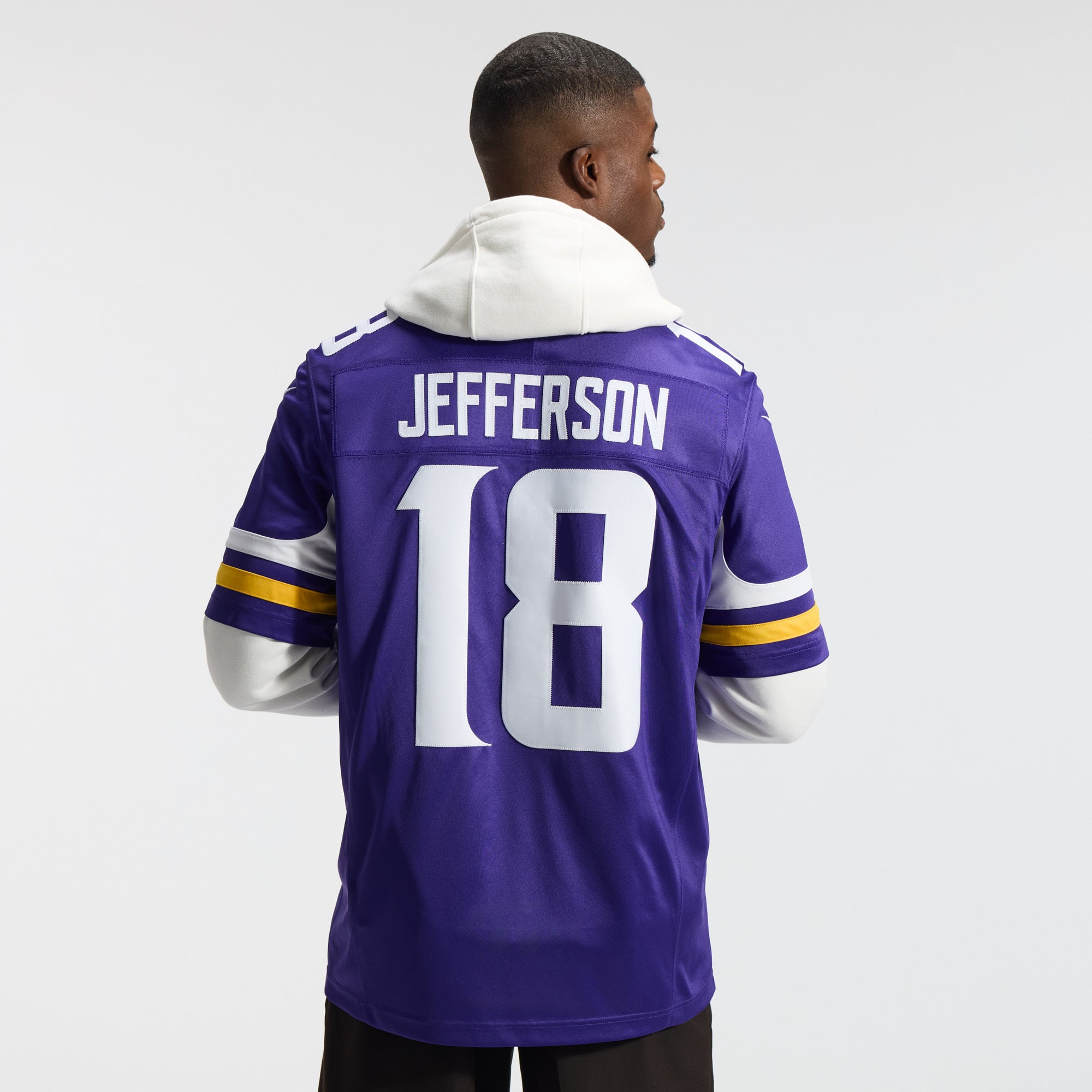 Men's Nike Justin Jefferson Purple Minnesota Vikings Team Vapor F.U.S.E. Stitched Limited Jersey