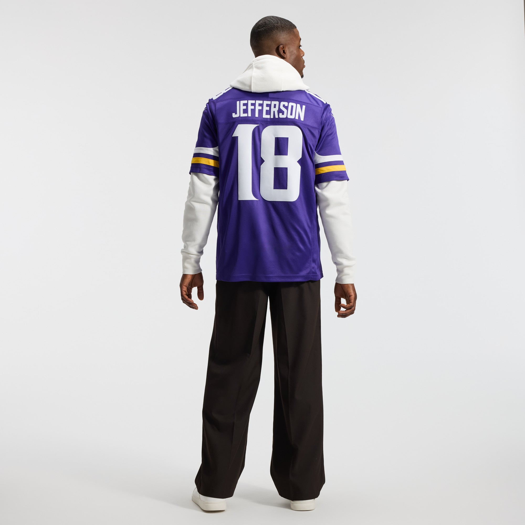 Men's Nike Justin Jefferson Purple Minnesota Vikings Team Vapor F.U.S.E. Stitched Limited Jersey