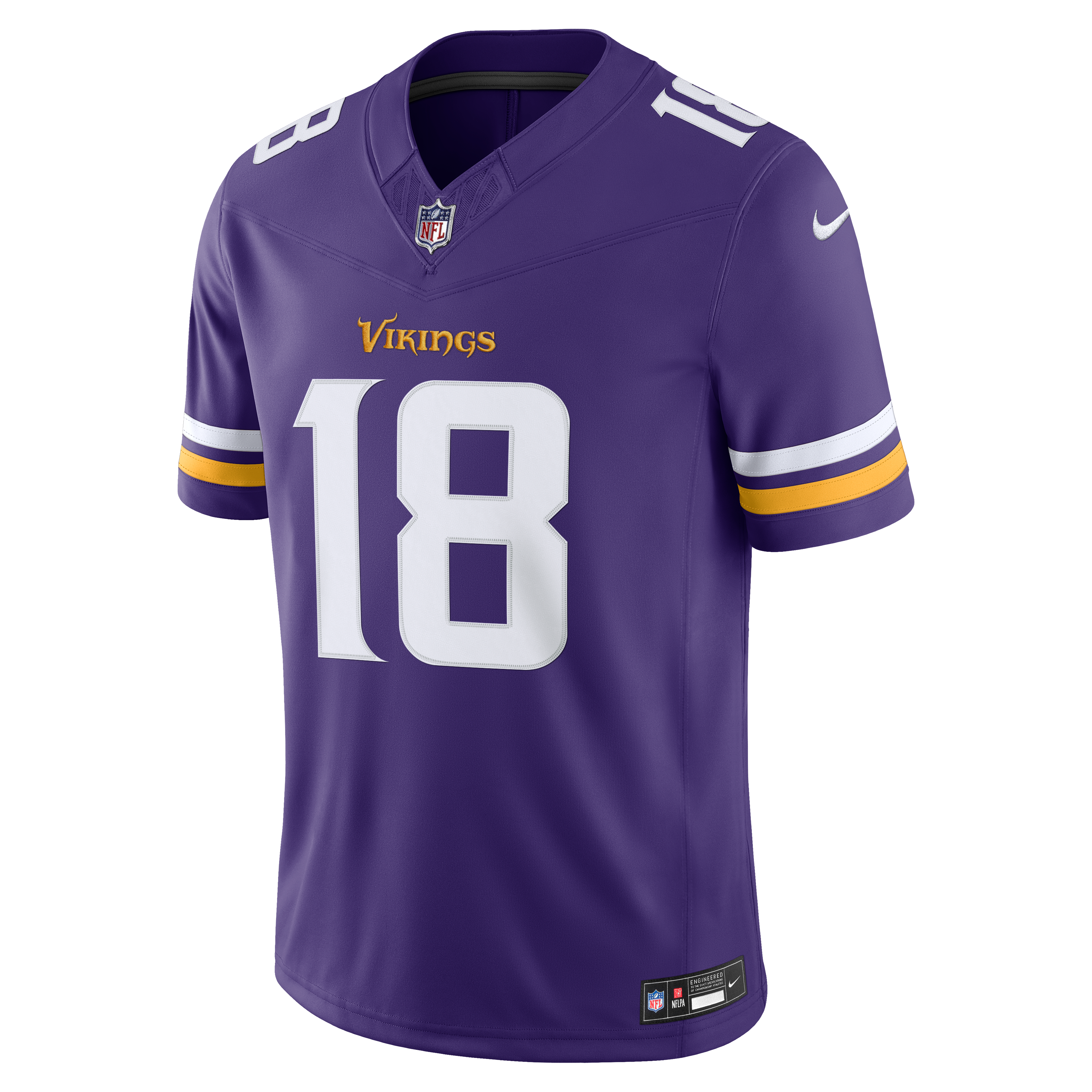 Men's Nike Justin Jefferson Purple Minnesota Vikings Team Vapor F.U.S.E. Stitched Limited Jersey